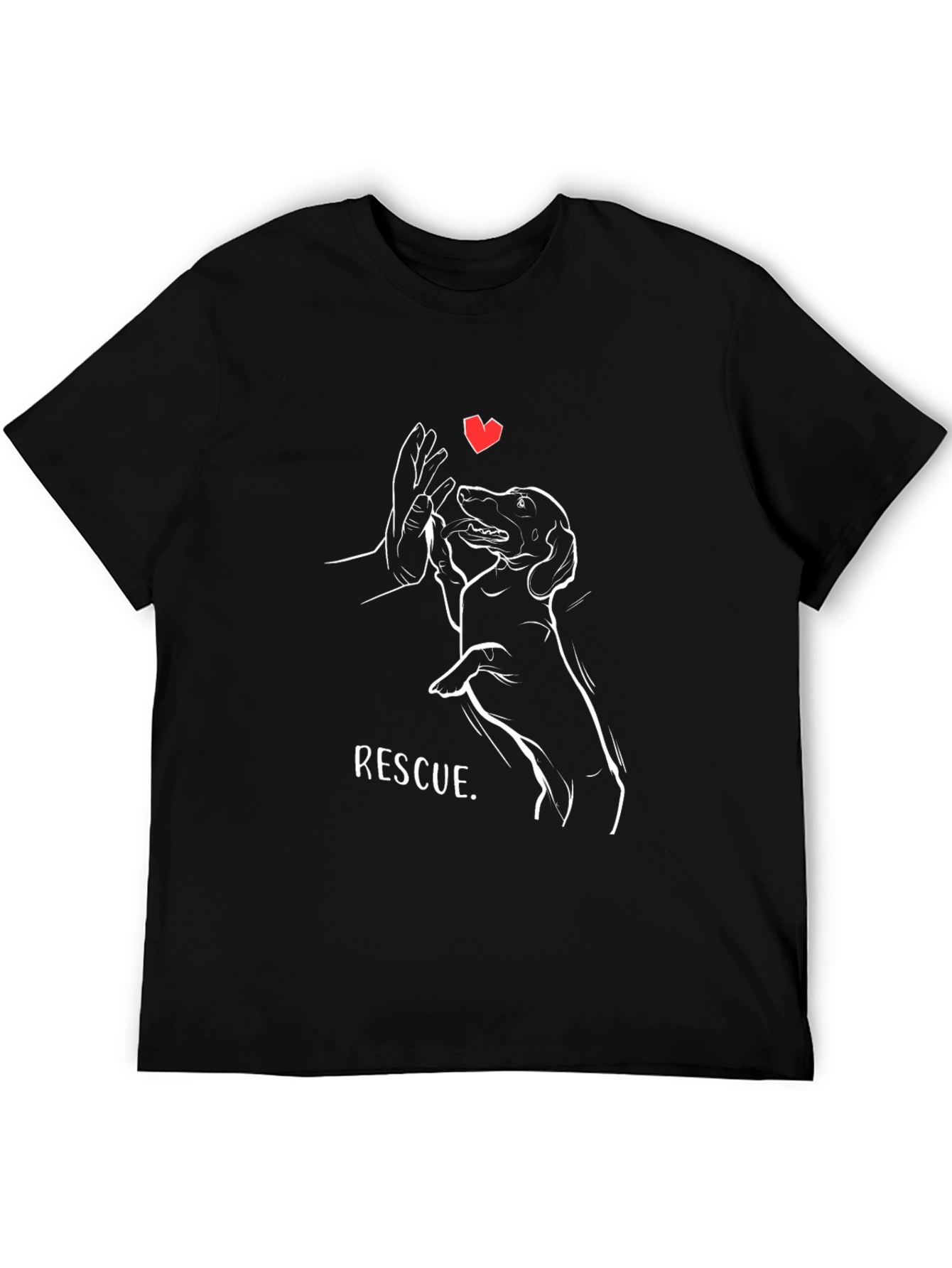 Rescue Dog T-Shirt - Paw High Five Graphic Tee