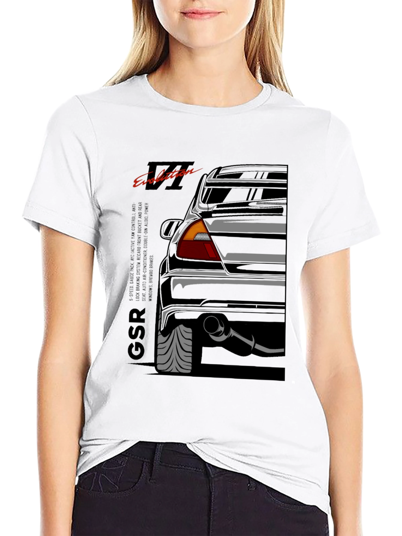 Evolution GSR Car T-Shirt - Black