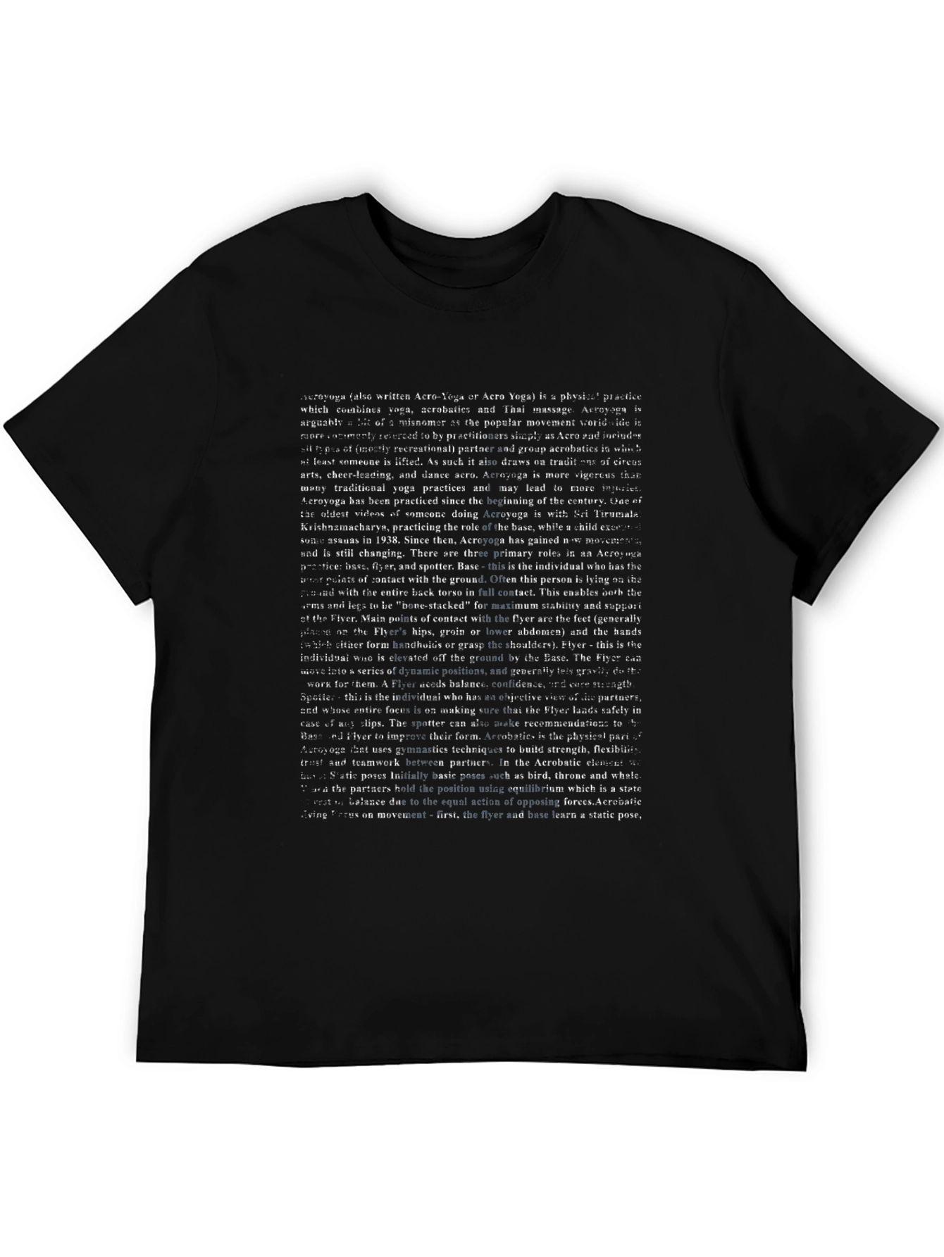 Acro Yoga Text Print Tee