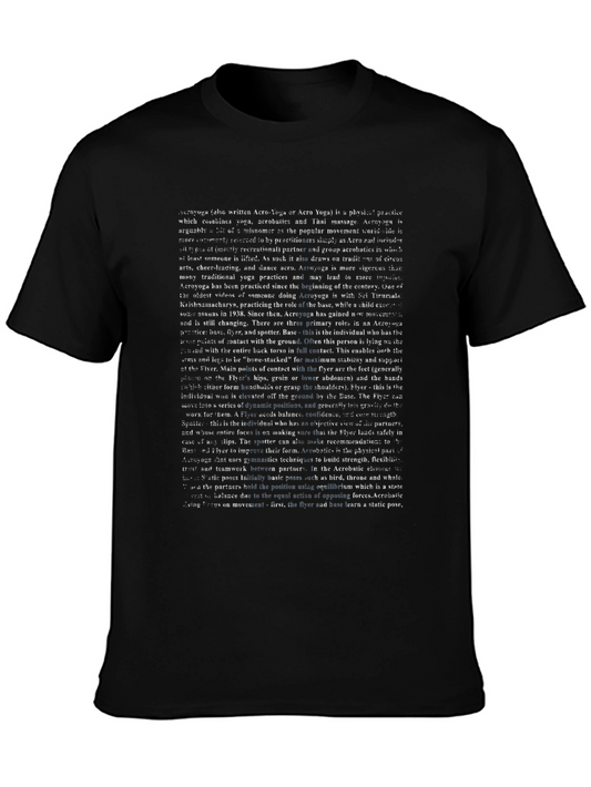 Acro Yoga Text Print Tee