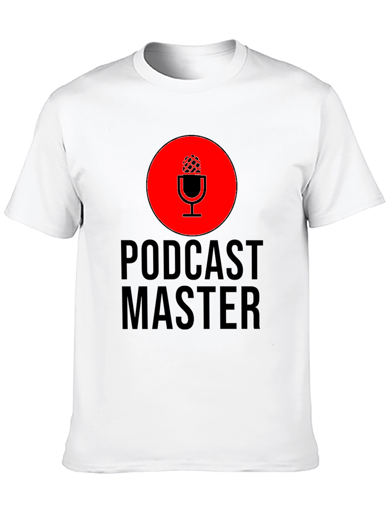 Podcast Master T-Shirt - Black Crew Neck