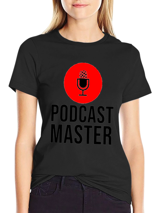 Podcast Master T-Shirt - Black Crew Neck
