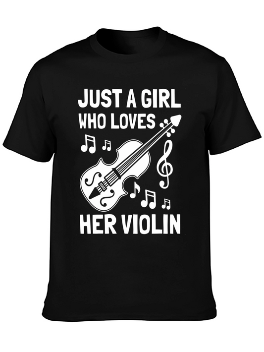 Just A Girl Who Loves Her Violin T-Shirt