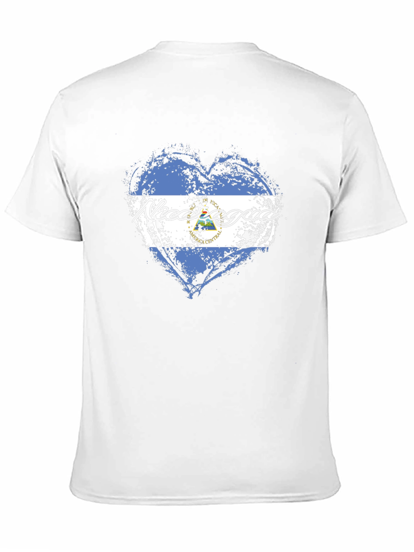 Nicaragua Flag Heart T-Shirt