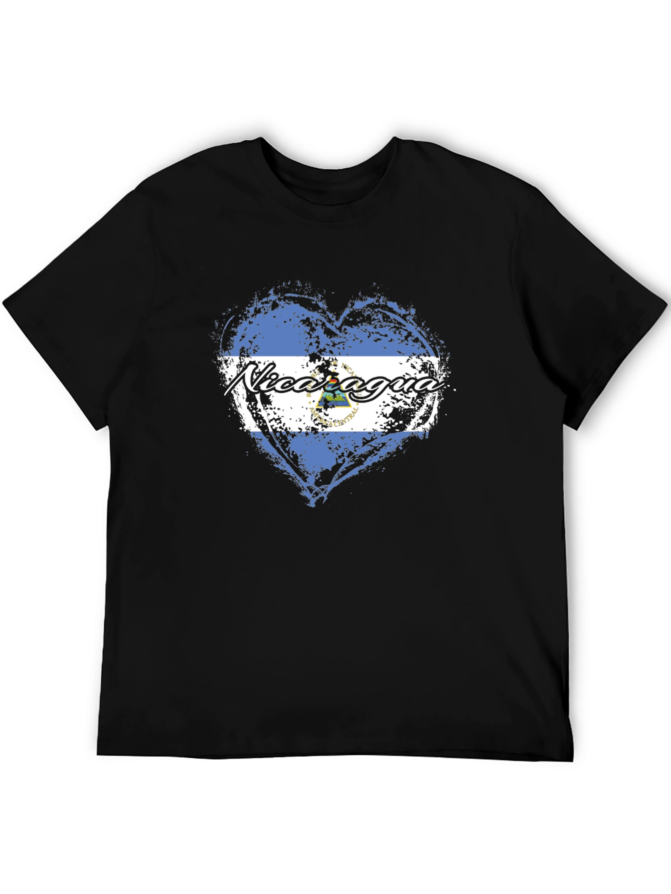 Nicaragua Flag Heart T-Shirt