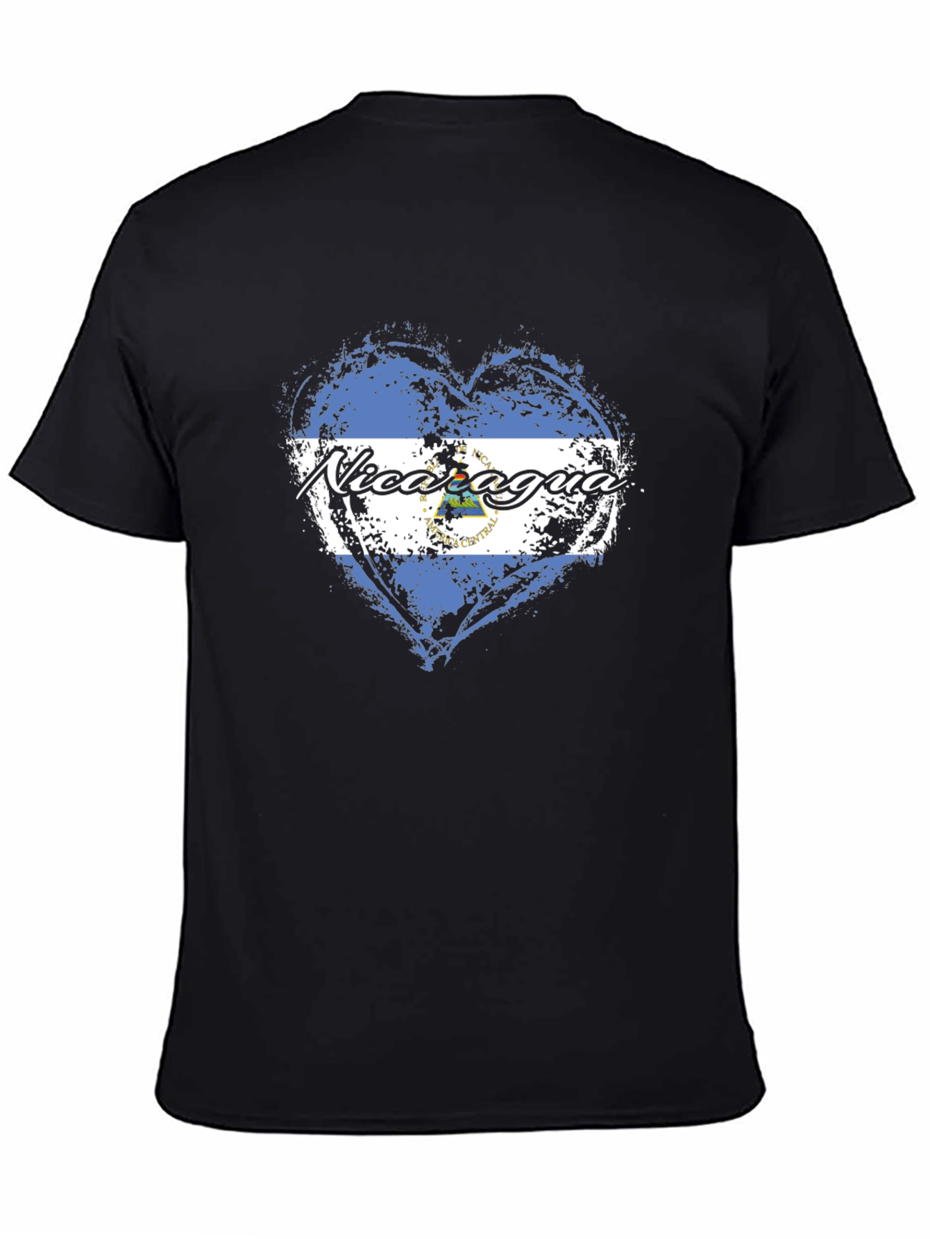 Nicaragua Flag Heart T-Shirt