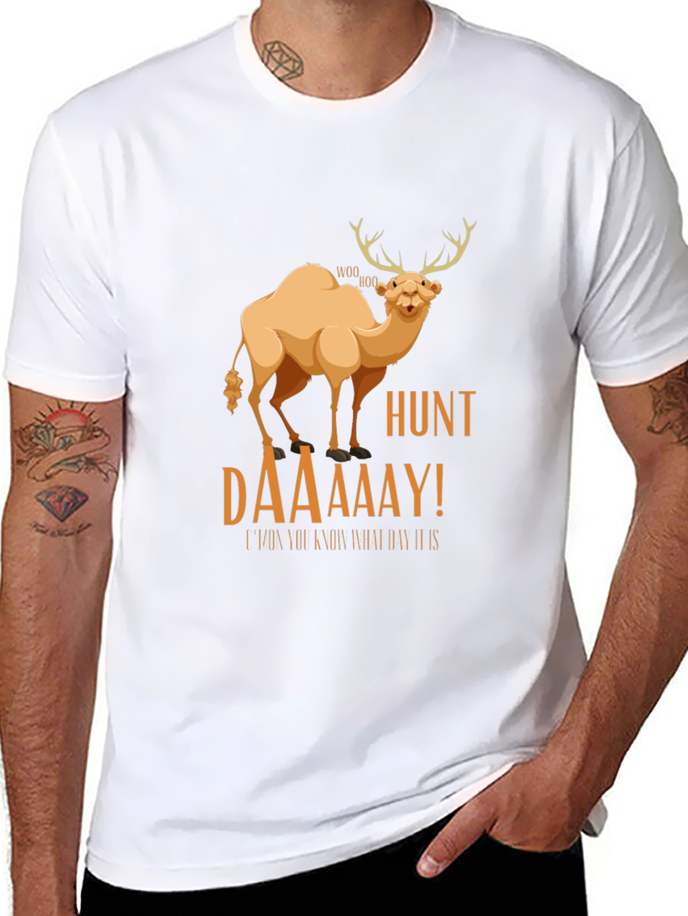 Camel Deer Hunt T-Shirt: Its Hunt Daaay!