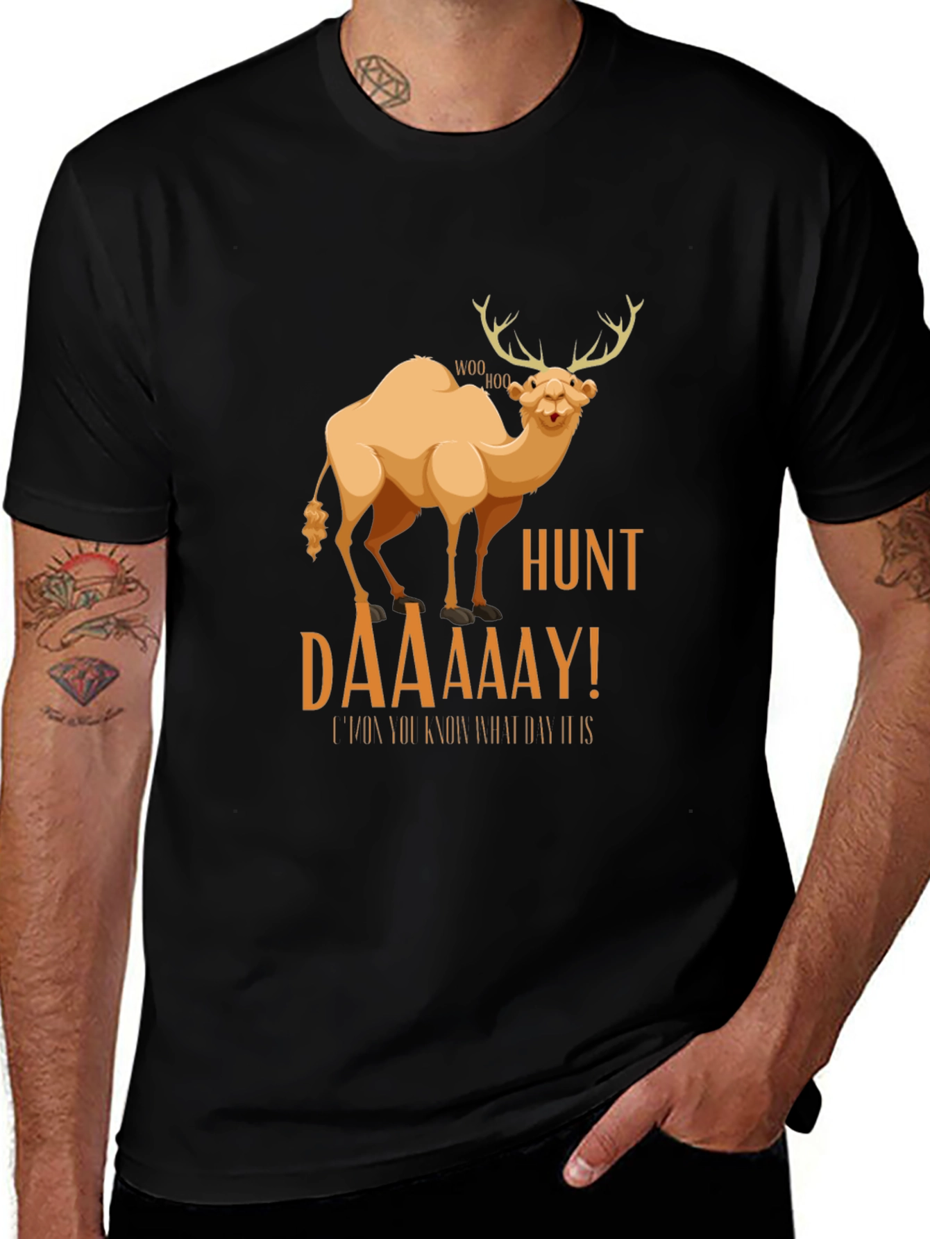 Camel Deer Hunt T-Shirt: Its Hunt Daaay!