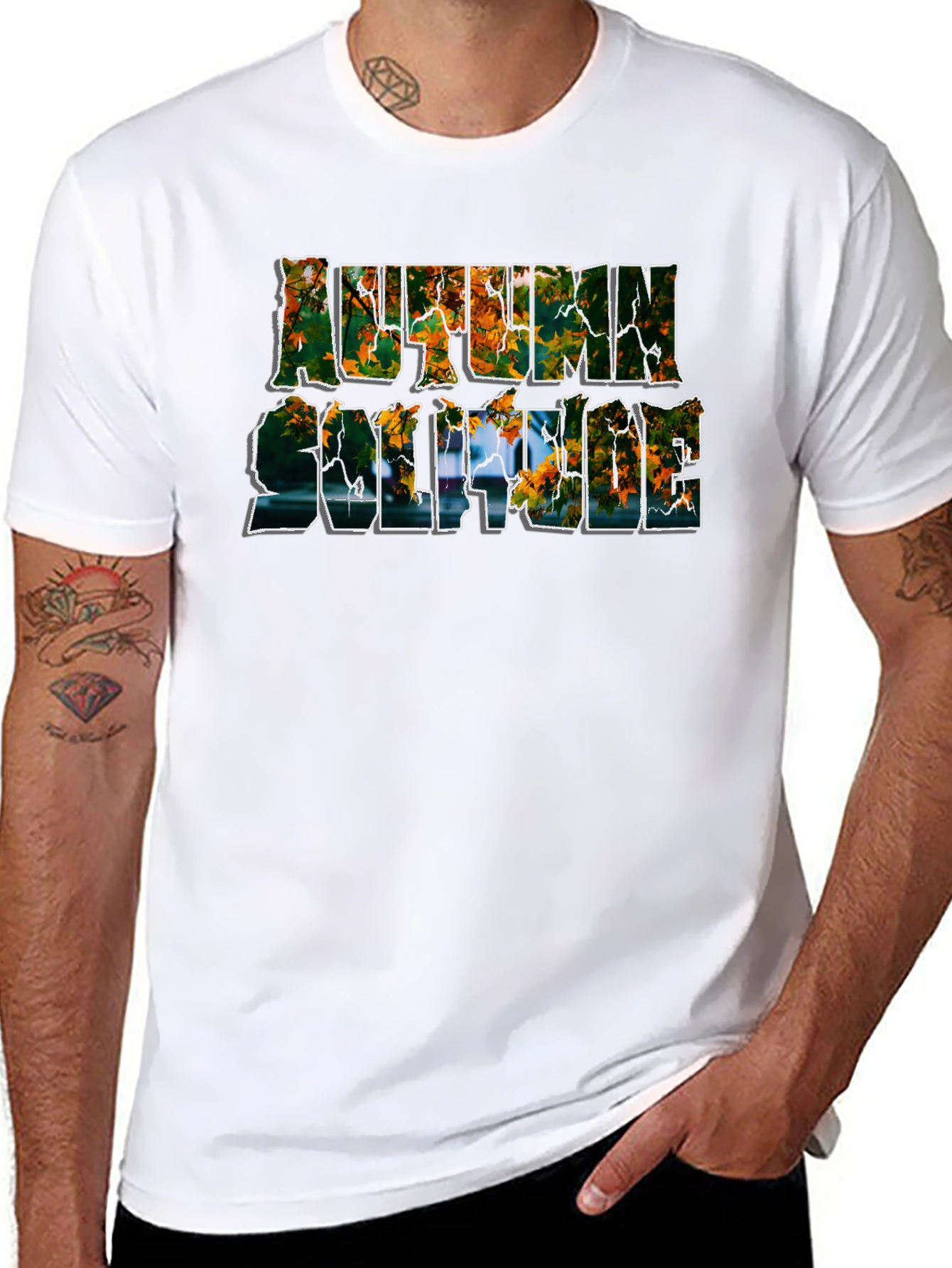 Autumn Solstice Graphic Tee - Black