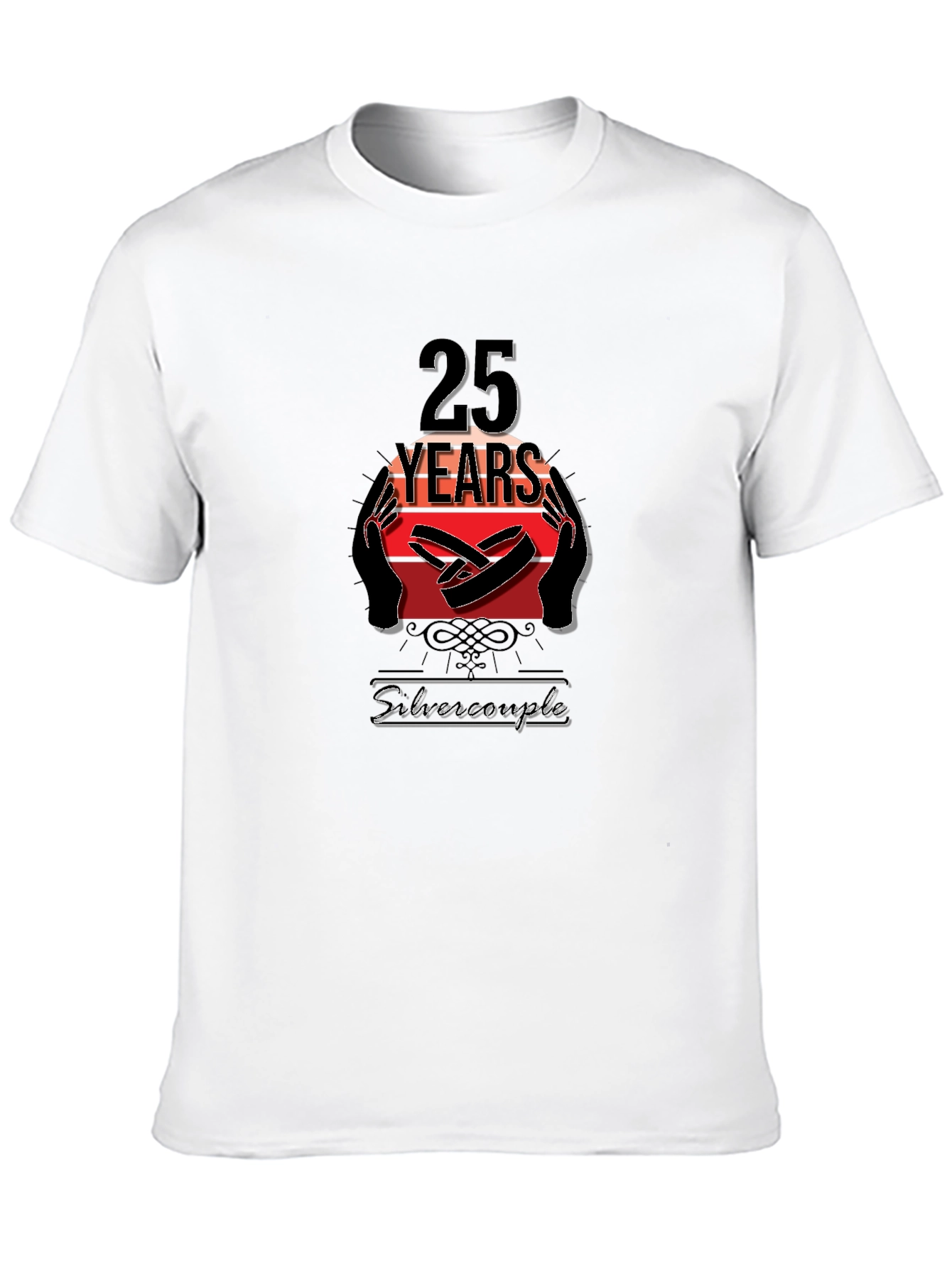 25th Anniversary Silver Couple T-Shirt