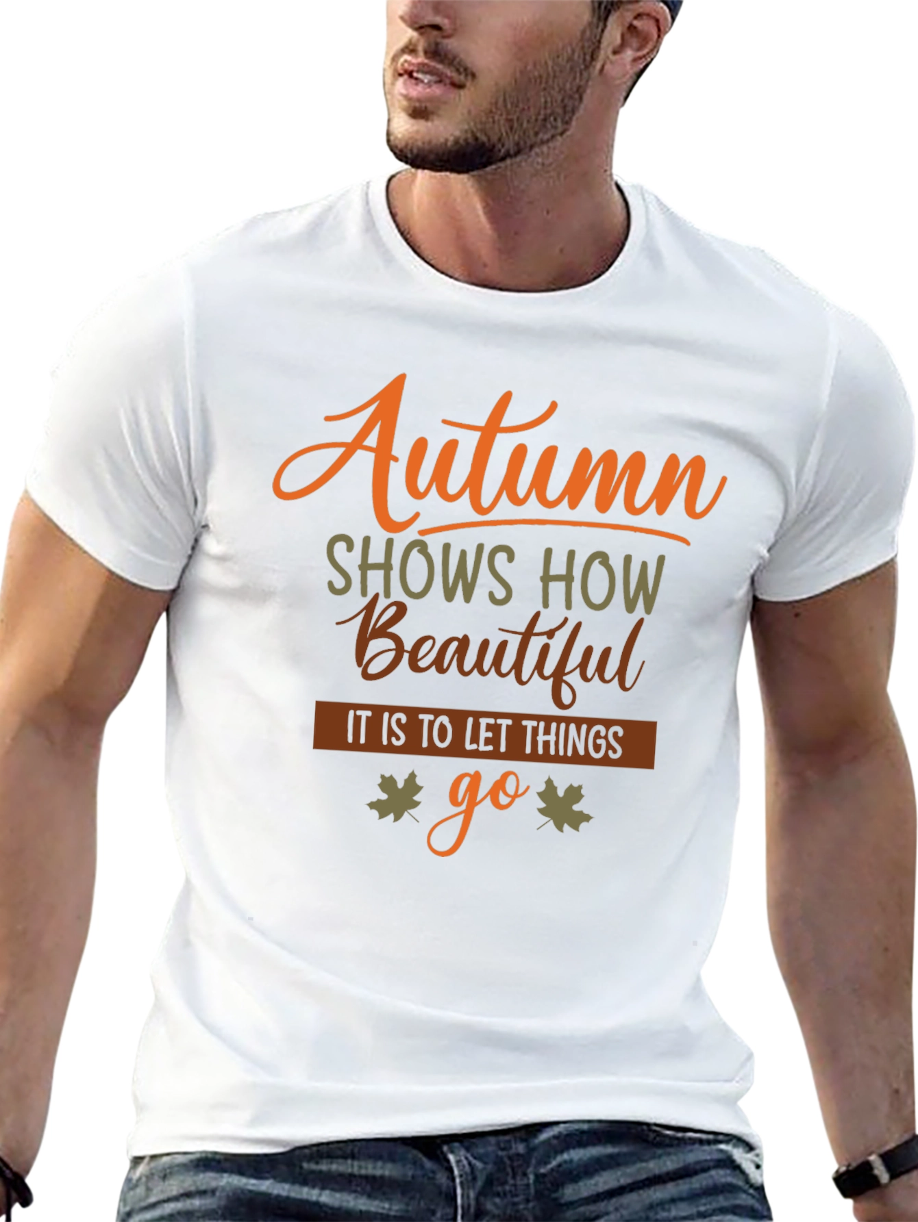 Autumn Leaves Graphic Tee - Black