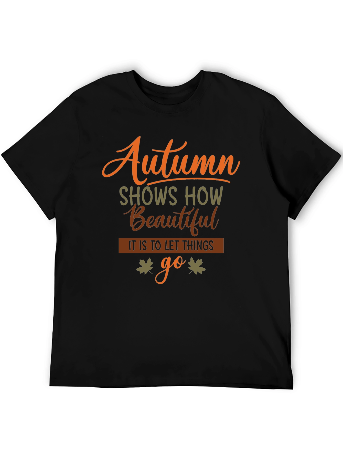 Autumn Leaves Graphic Tee - Black