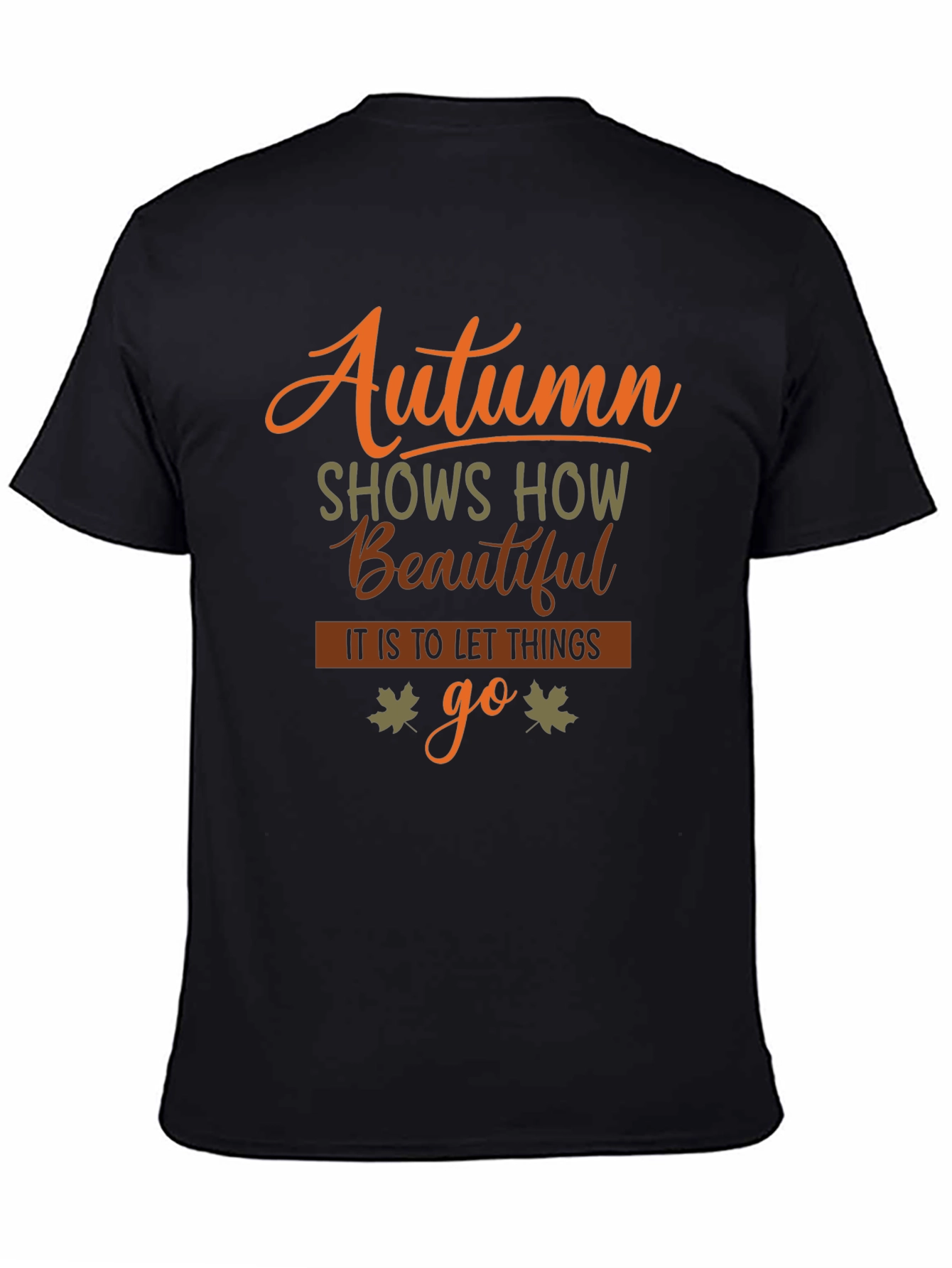 Autumn Leaves Graphic Tee - Black