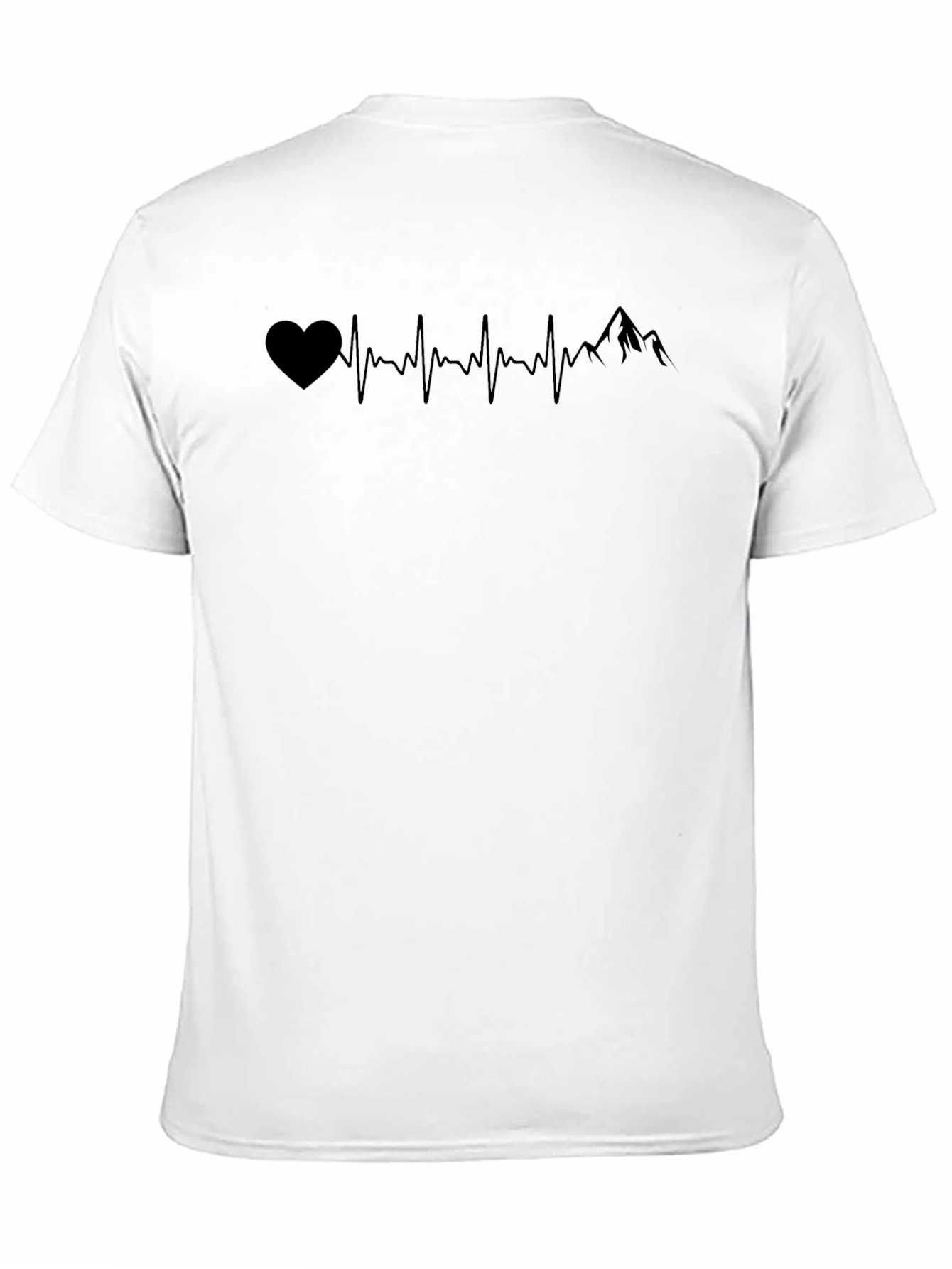 Heartbeat Mountain Graphic Tee - Black