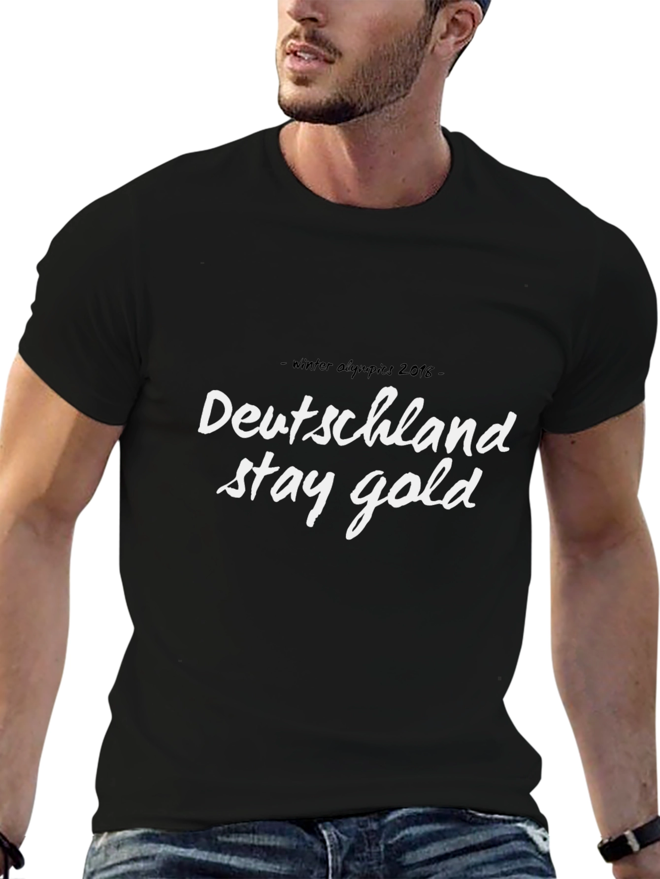 Deutschland Stay Gold Black T-Shirt