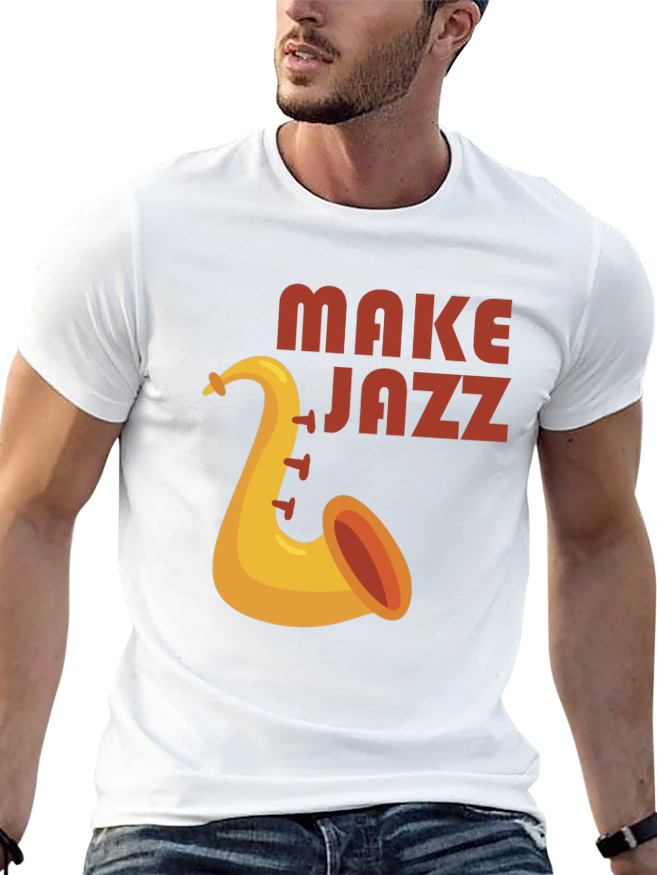 Make Jazz Saxophone Graphic T-Shirt