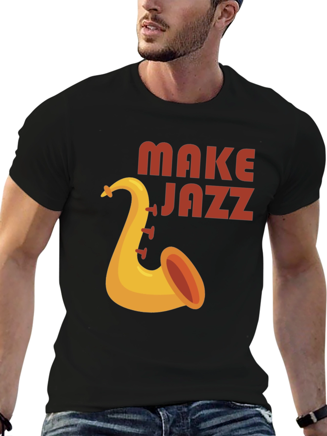 Make Jazz Saxophone Graphic T-Shirt