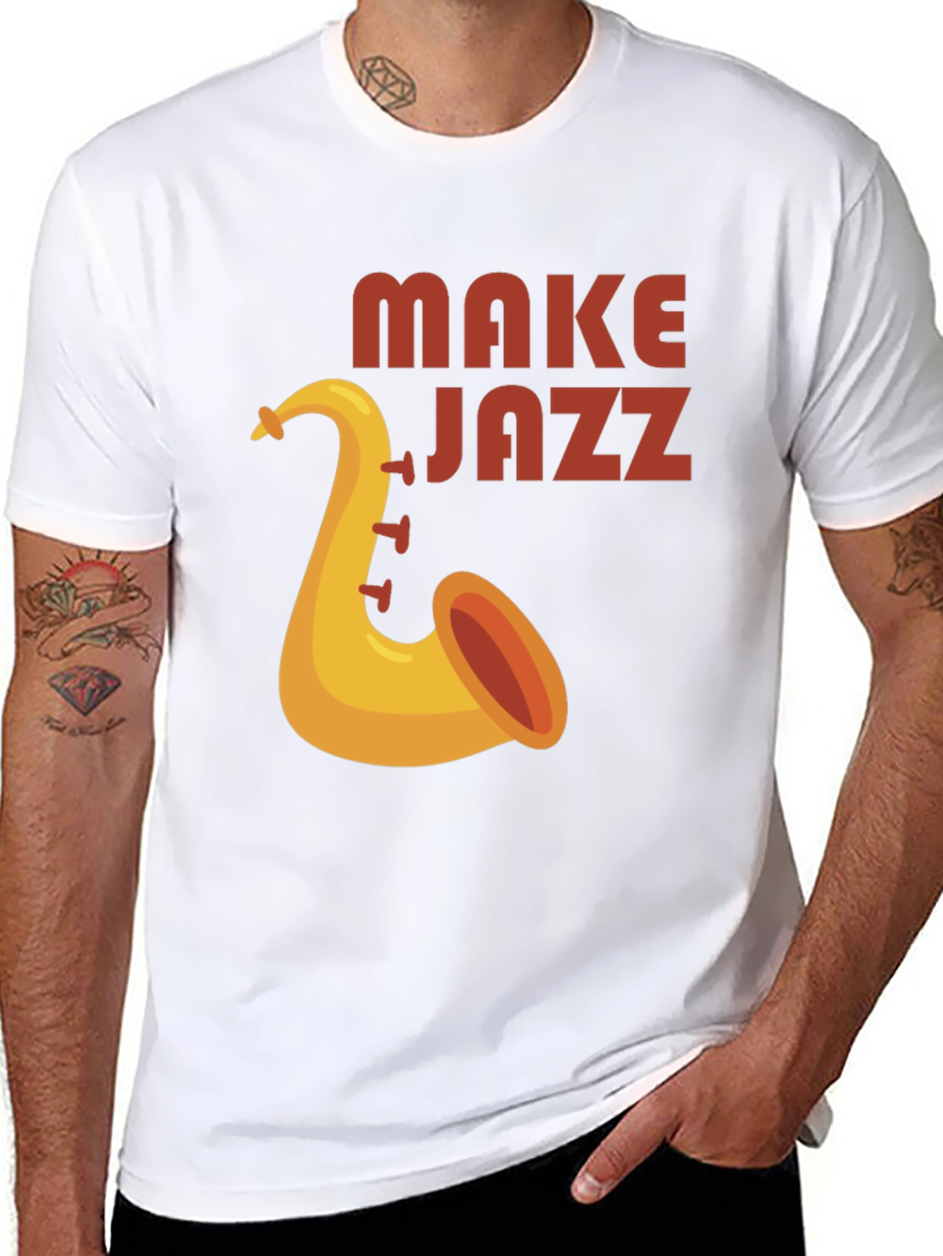 Make Jazz Saxophone Graphic T-Shirt