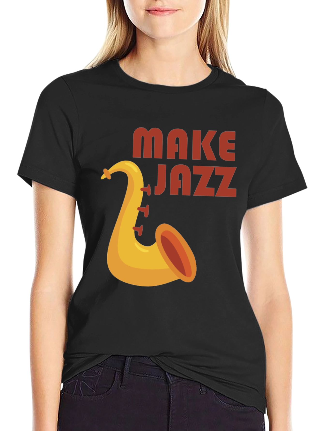 Make Jazz Saxophone Graphic T-Shirt