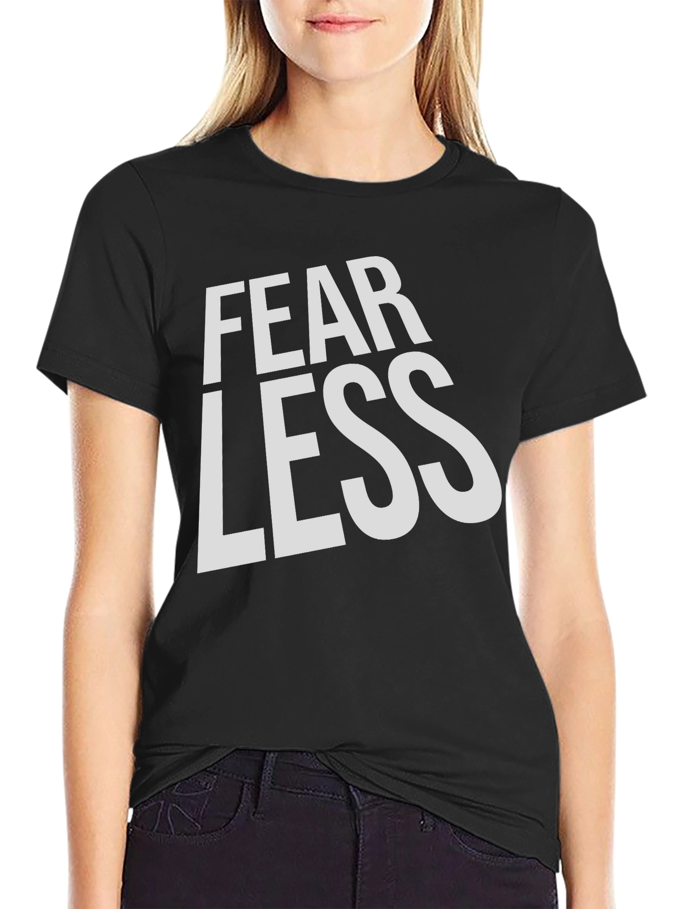 Fearless Black Graphic Tee Shirt