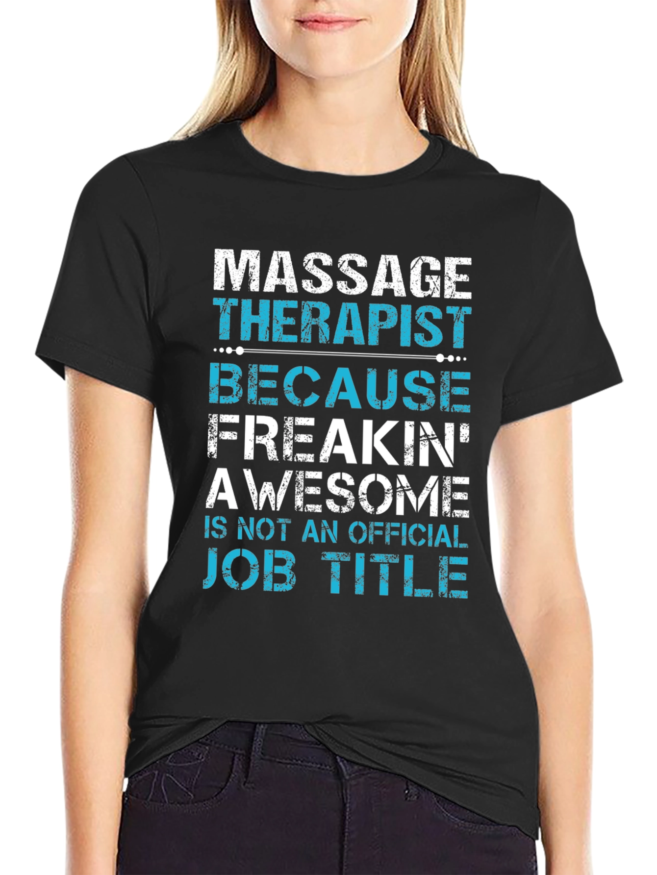 Massage Therapist Funny Job Title Graphic Tee
