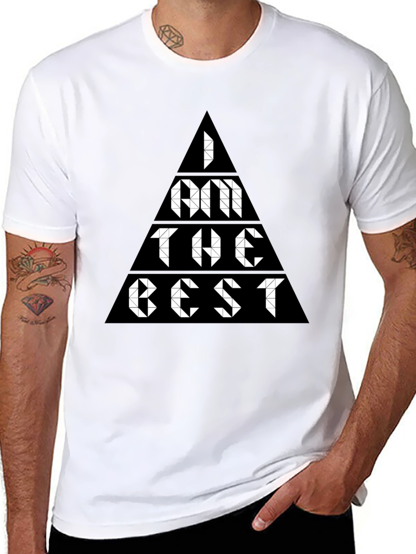 I Am The Best Triangle Graphic Tee