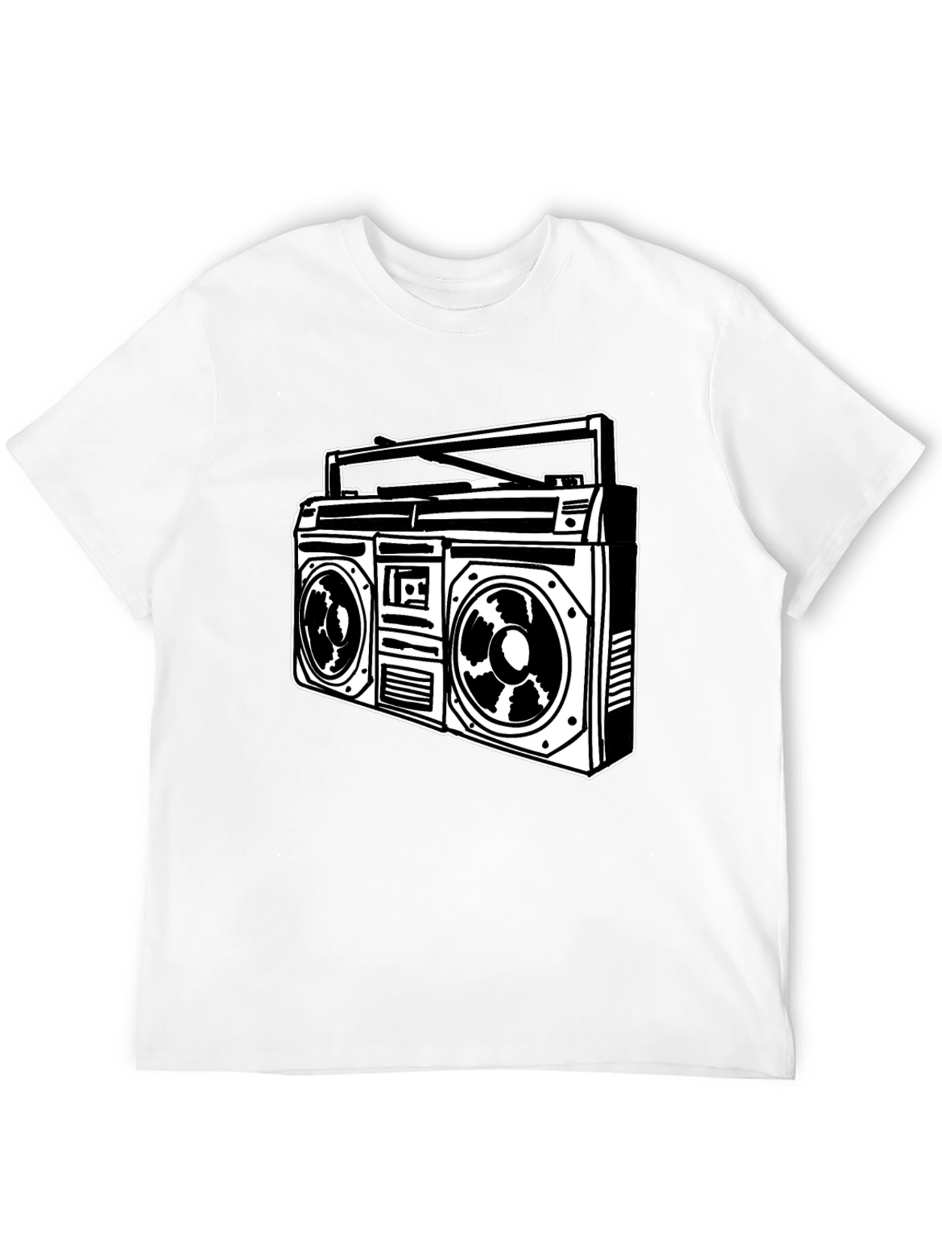 Retro Boombox Graphic Tee - Classic Style