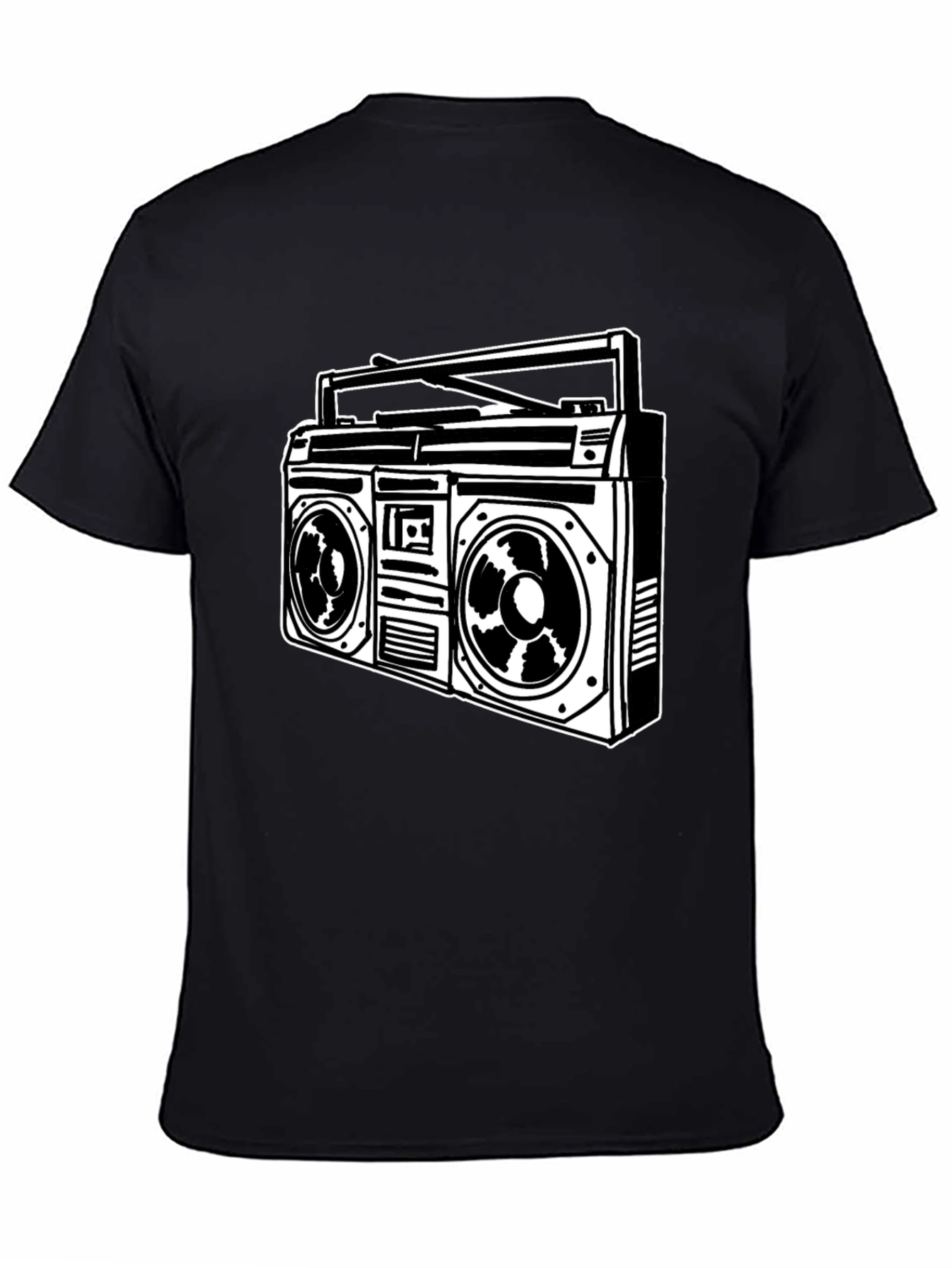 Retro Boombox Graphic Tee - Classic Style