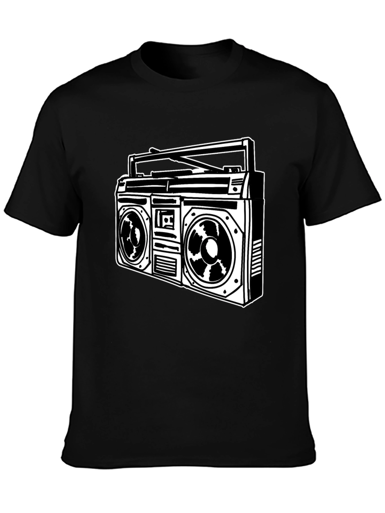 Retro Boombox Graphic Tee - Classic Style