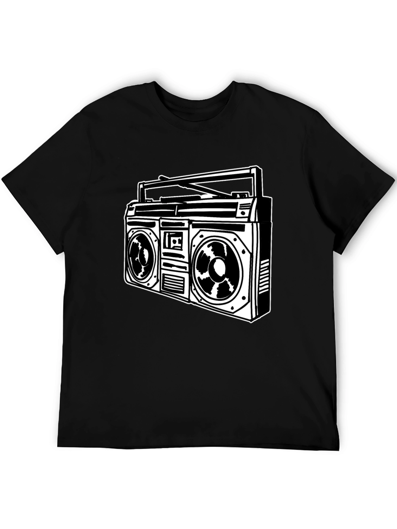 Retro Boombox Graphic Tee - Classic Style