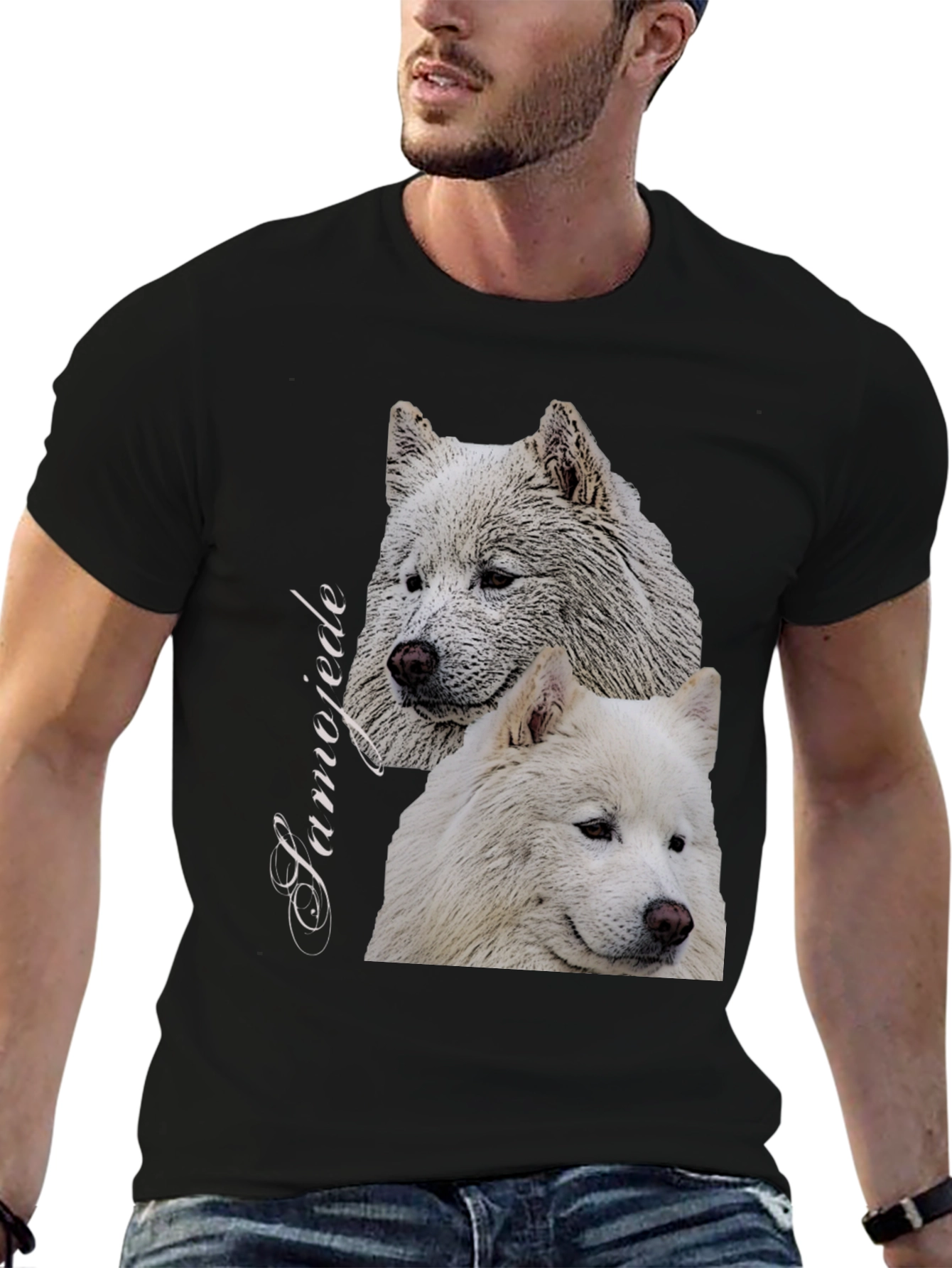 Samojede Dog Lover Black T-Shirt