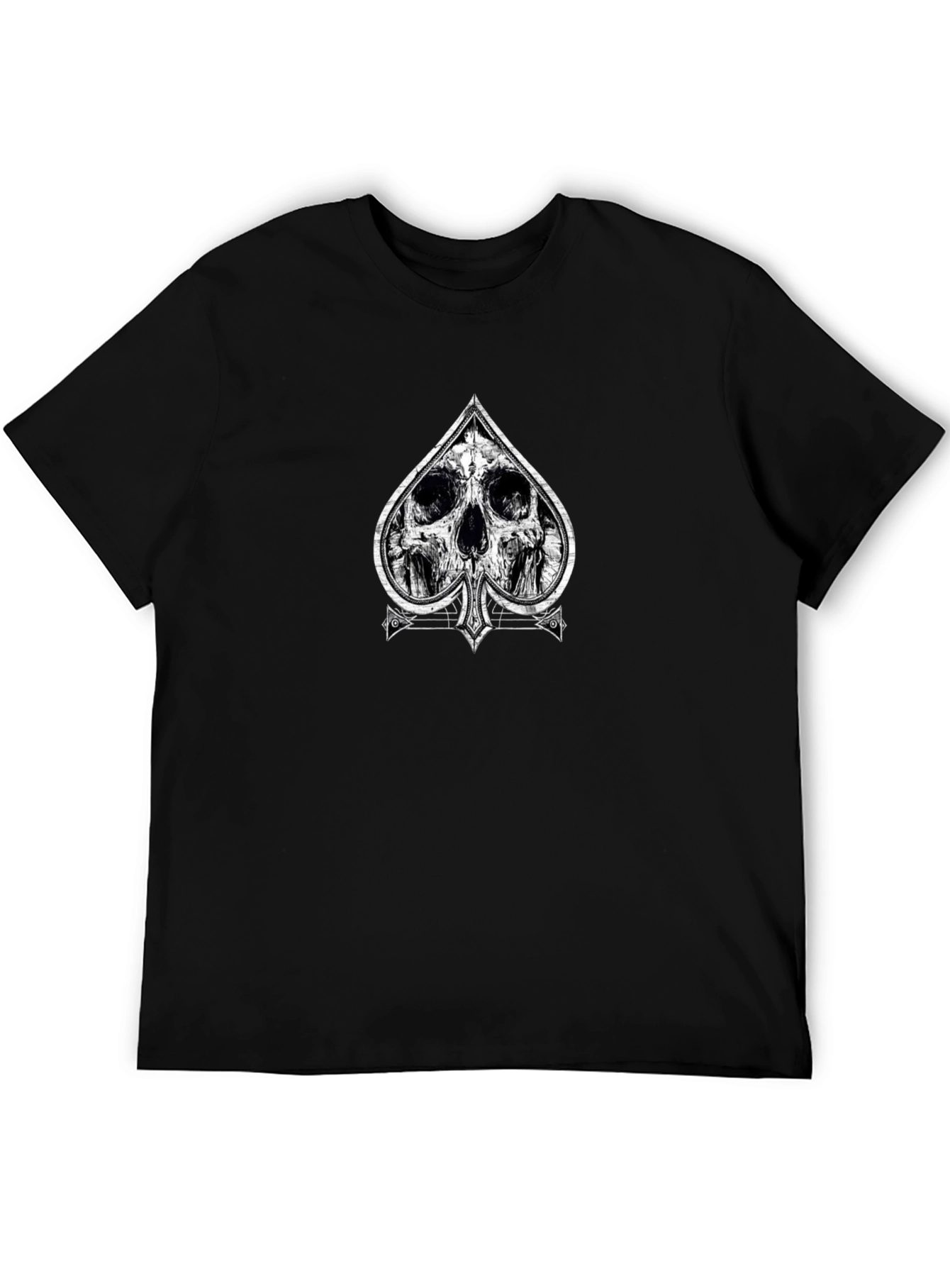 Skull Spade Graphic Tee - Unique Design