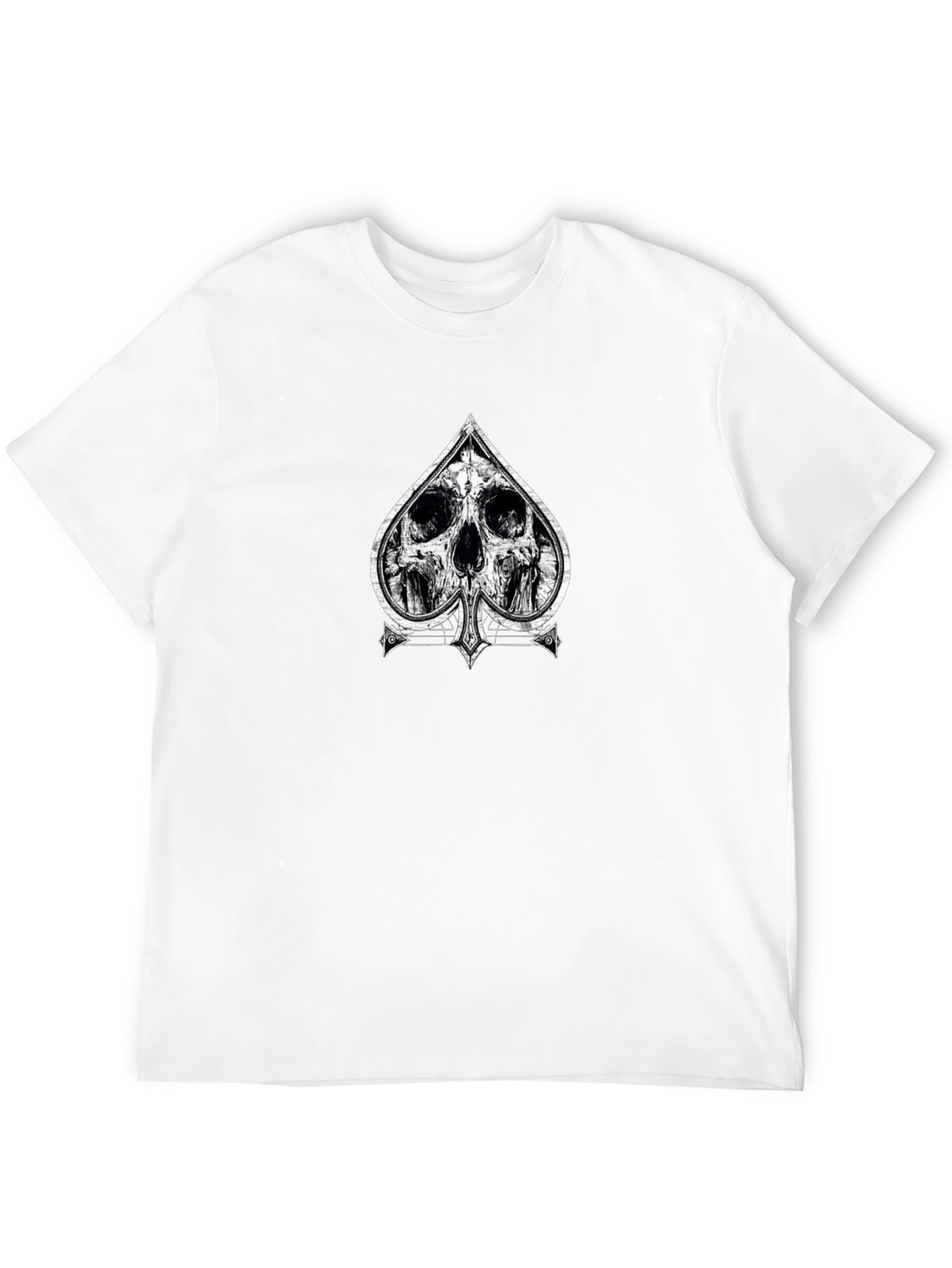 Skull Spade Graphic Tee - Unique Design