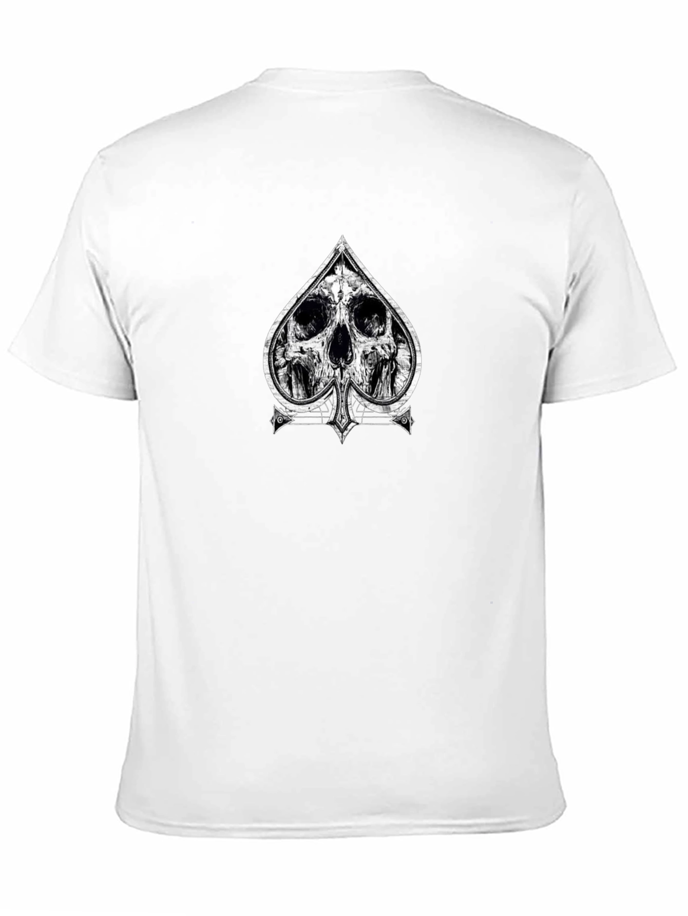 Skull Spade Graphic Tee - Unique Design
