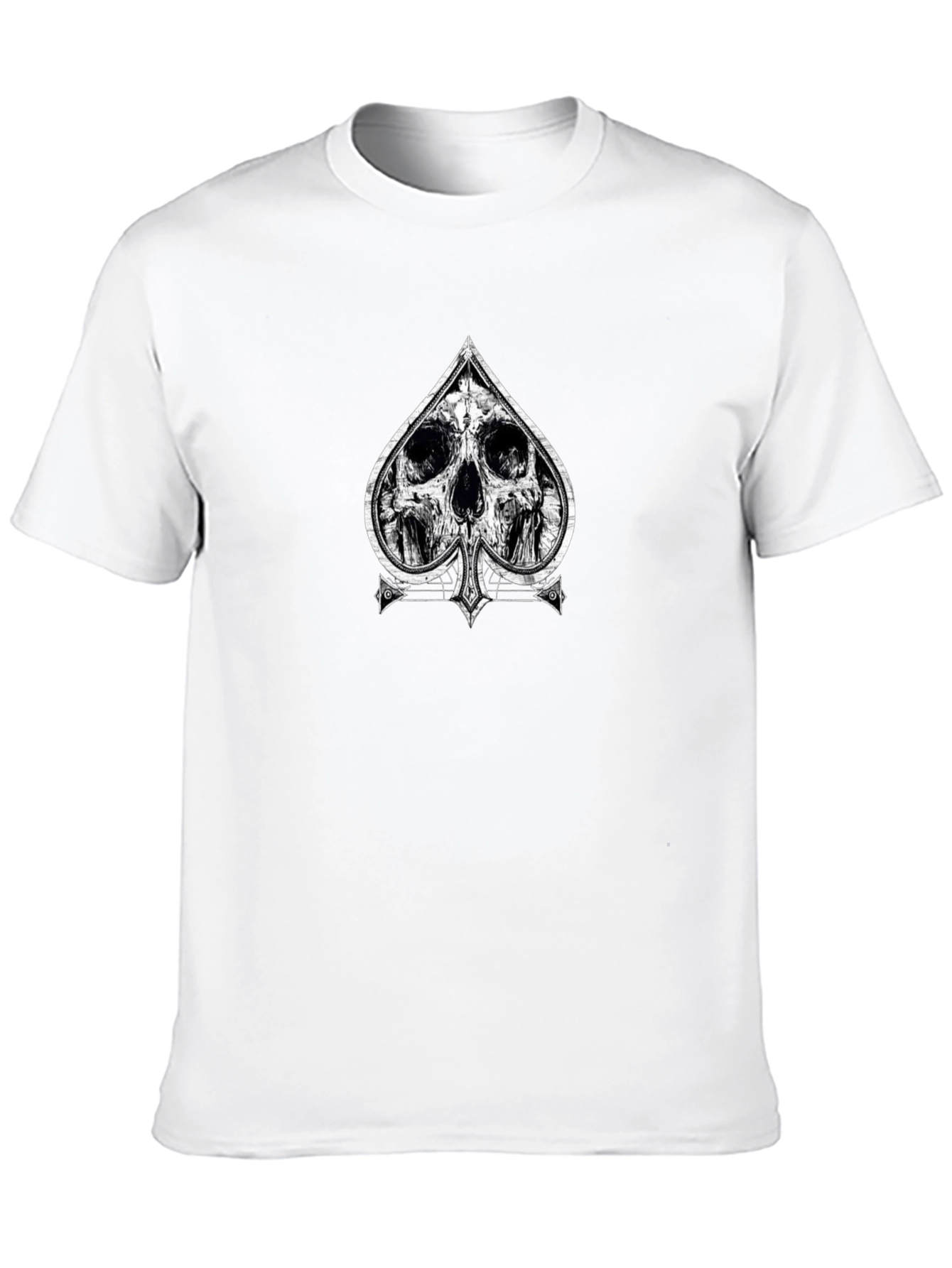 Skull Spade Graphic Tee - Unique Design