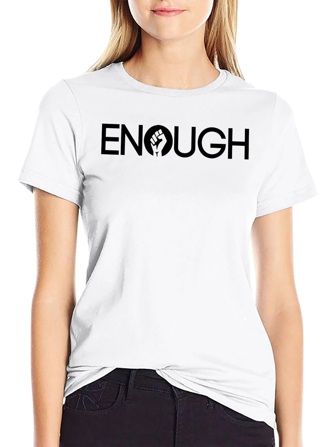Enough Fist Graphic T-Shirt - Black