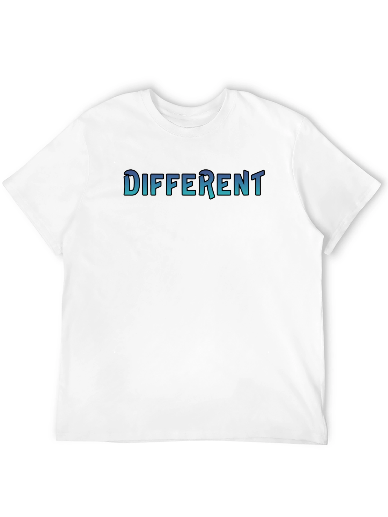 Different Graphic Print Black T-Shirt