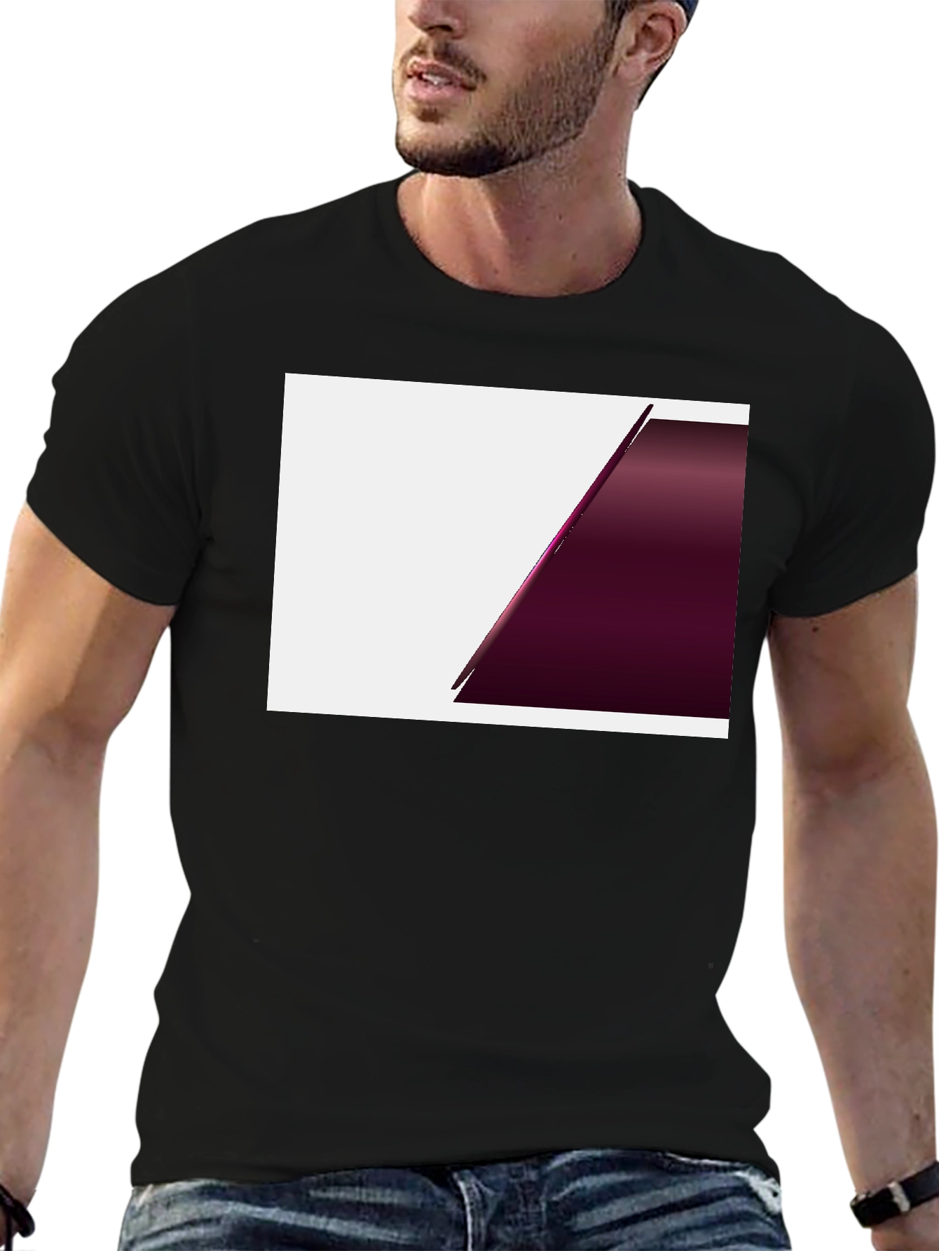 Modern Black T-Shirt with Abstract Design
