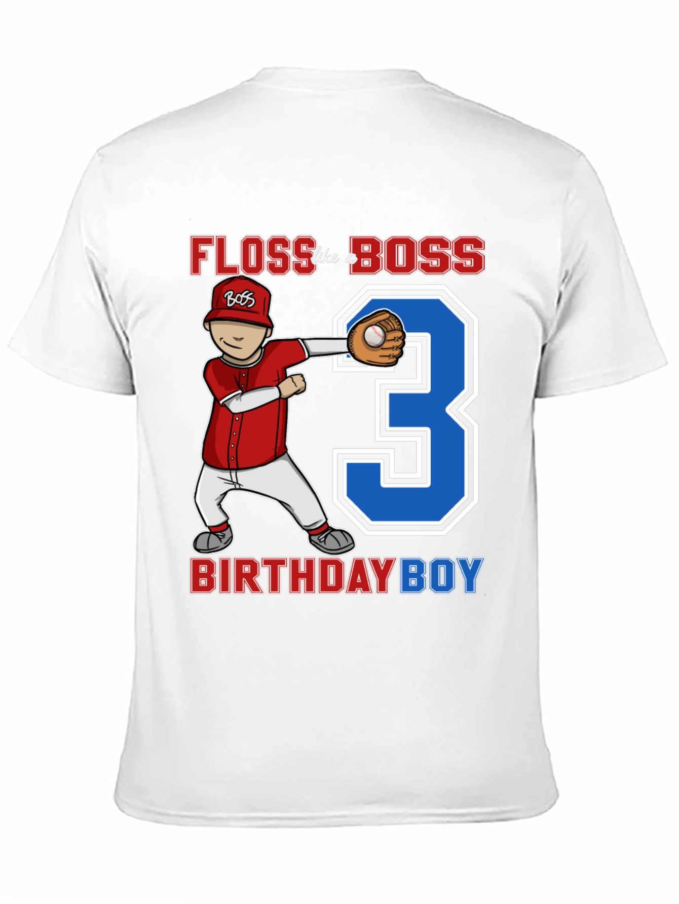 Floss Like a Boss Birthday Boy Baseball T-Shirt