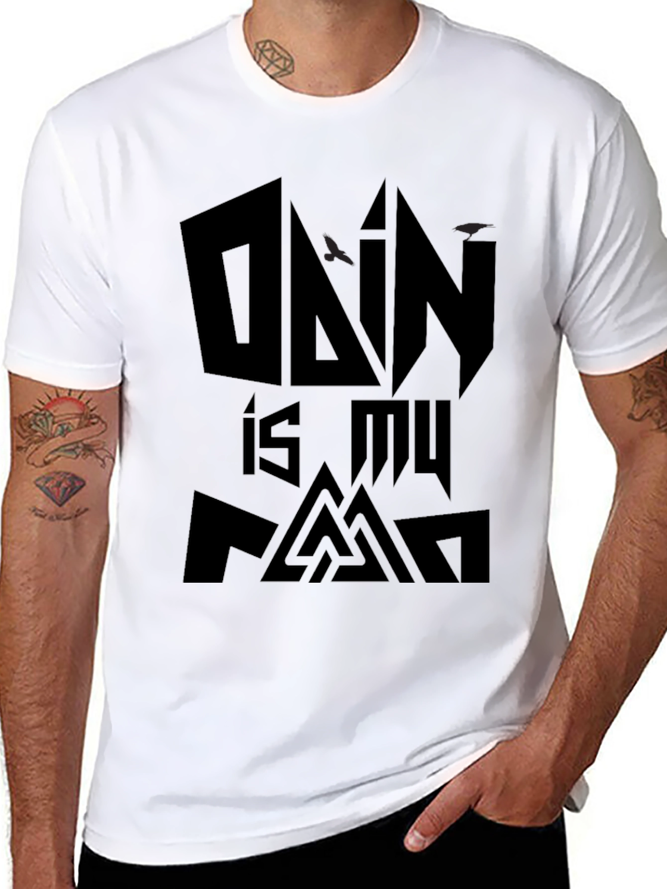 Odin is My Fam Black T-Shirt