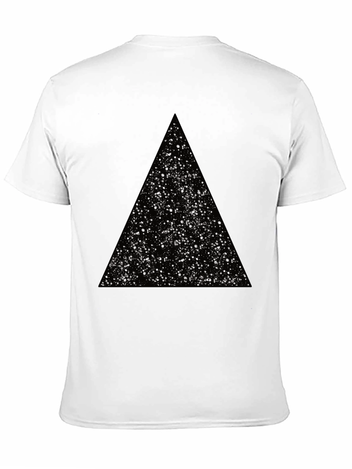 Cosmic Triangle Black Tee - Modern Graphic T-Shirt