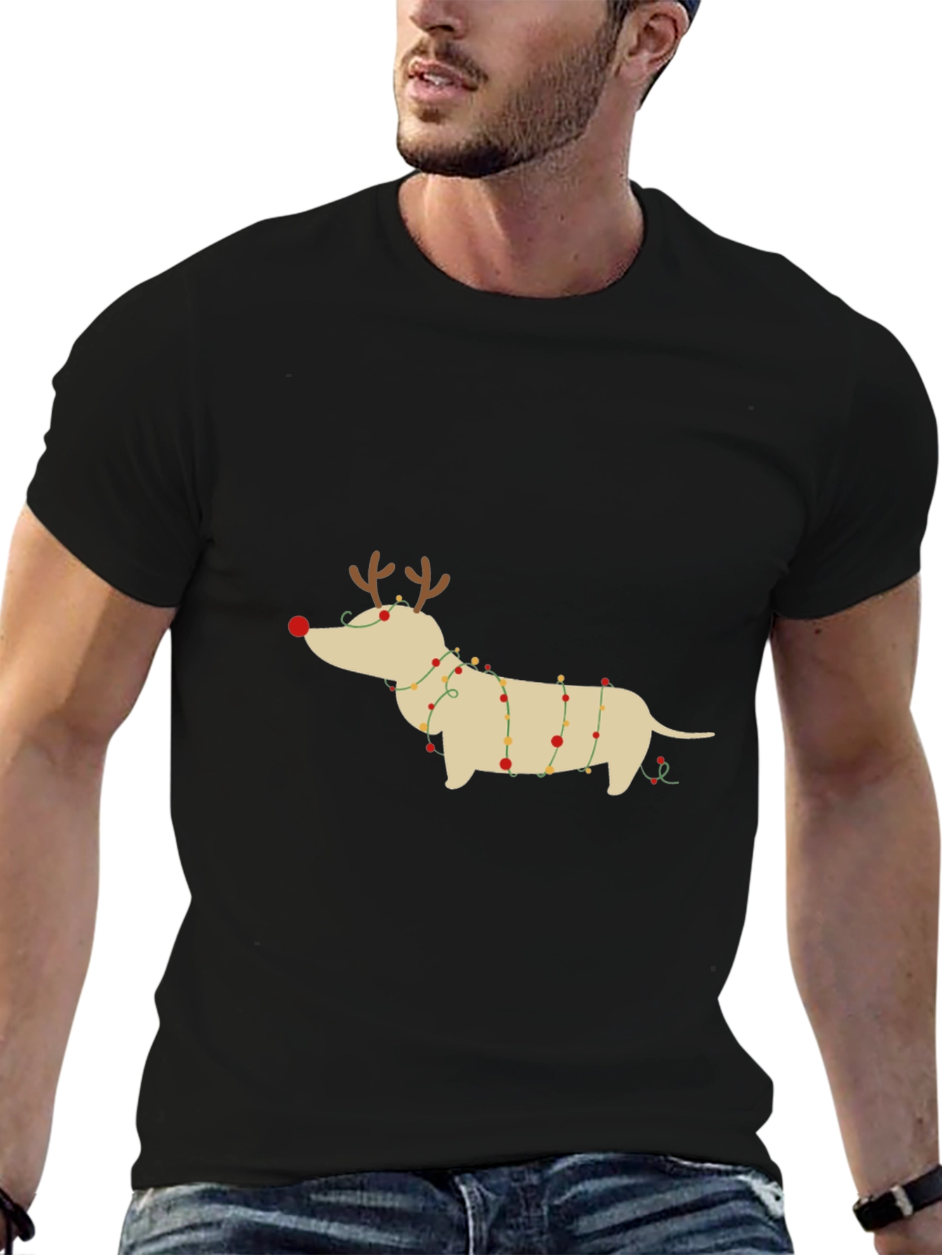 Holiday Dachshund T-Shirt - Festive Dog Design