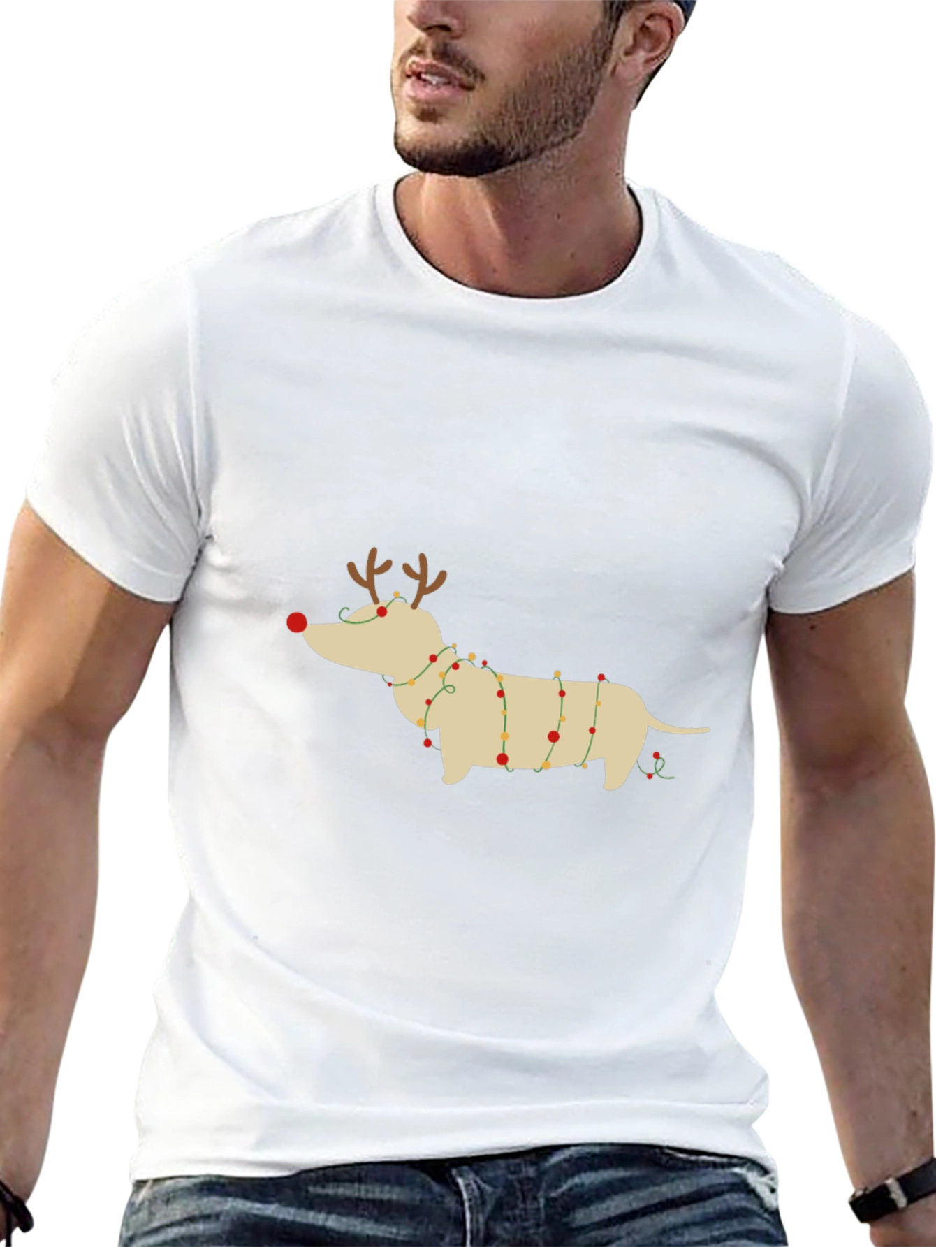 Holiday Dachshund T-Shirt - Festive Dog Design