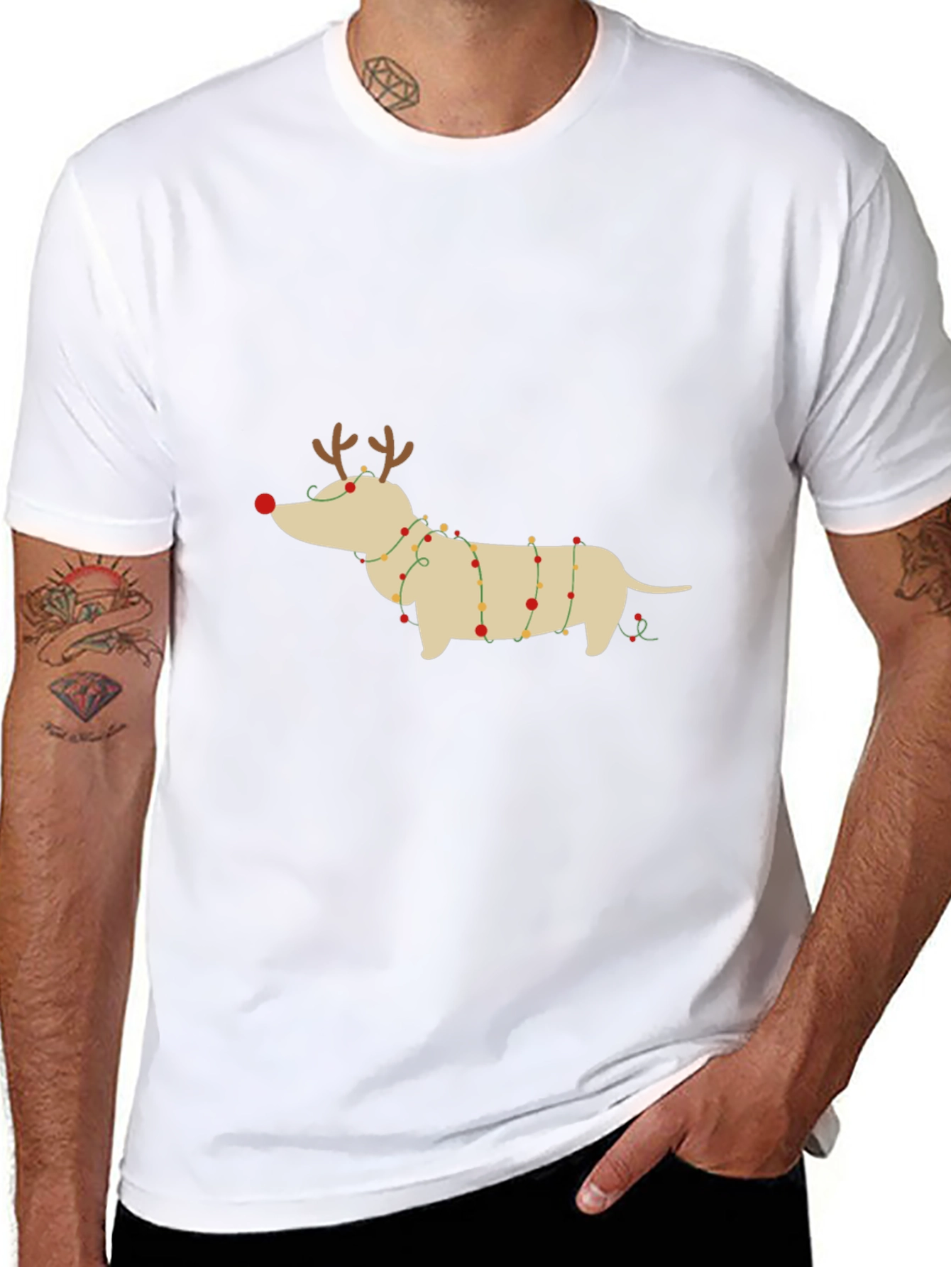 Holiday Dachshund T-Shirt - Festive Dog Design