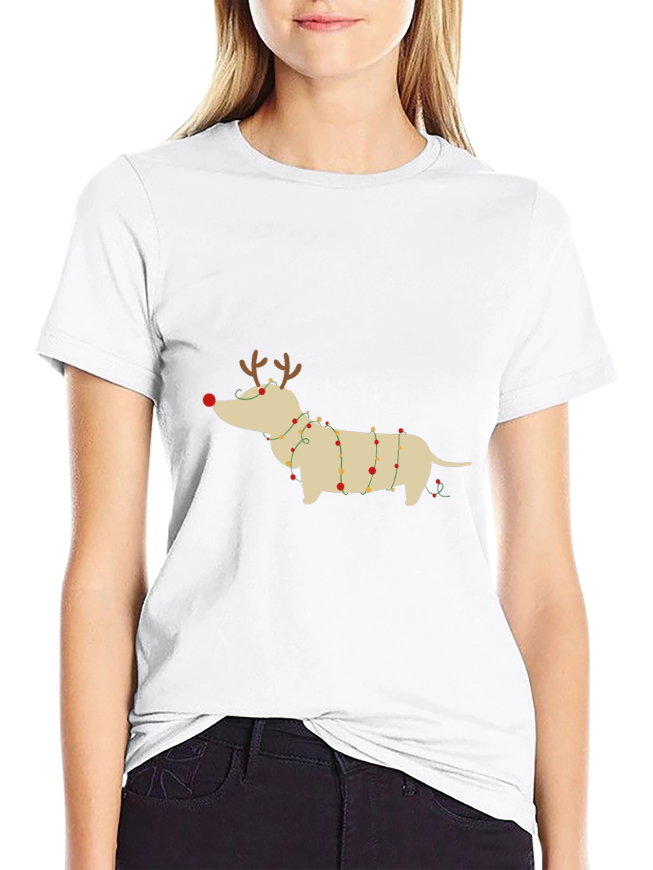 Holiday Dachshund T-Shirt - Festive Dog Design