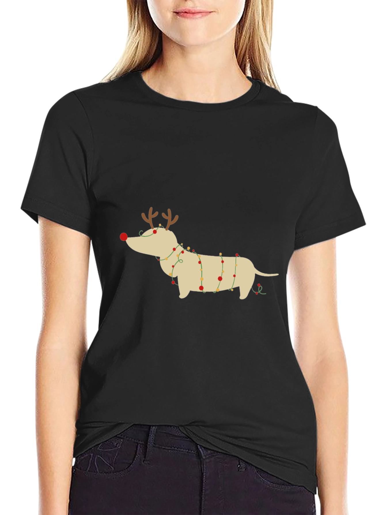 Holiday Dachshund T-Shirt - Festive Dog Design