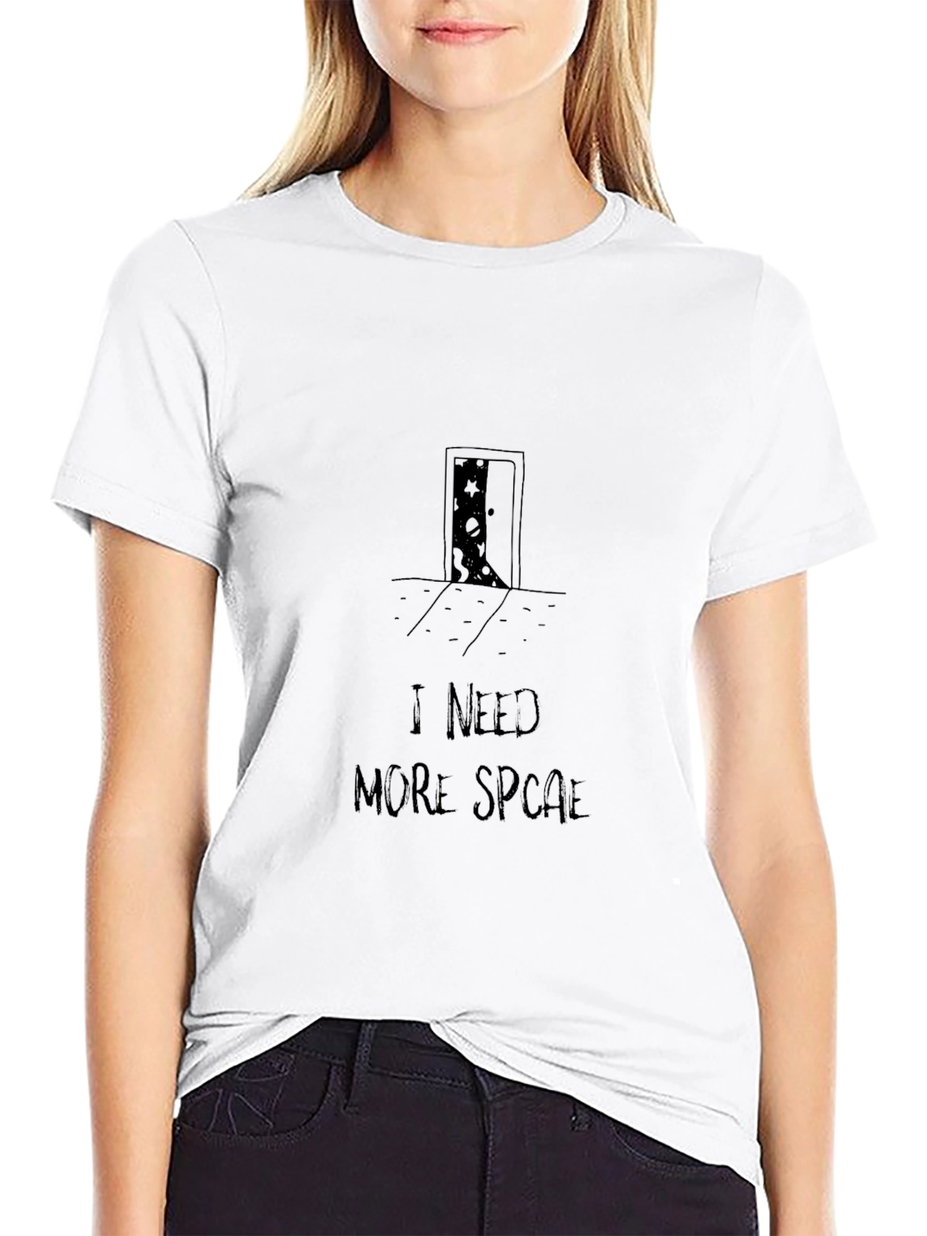 I Need More Space Black Graphic Tee