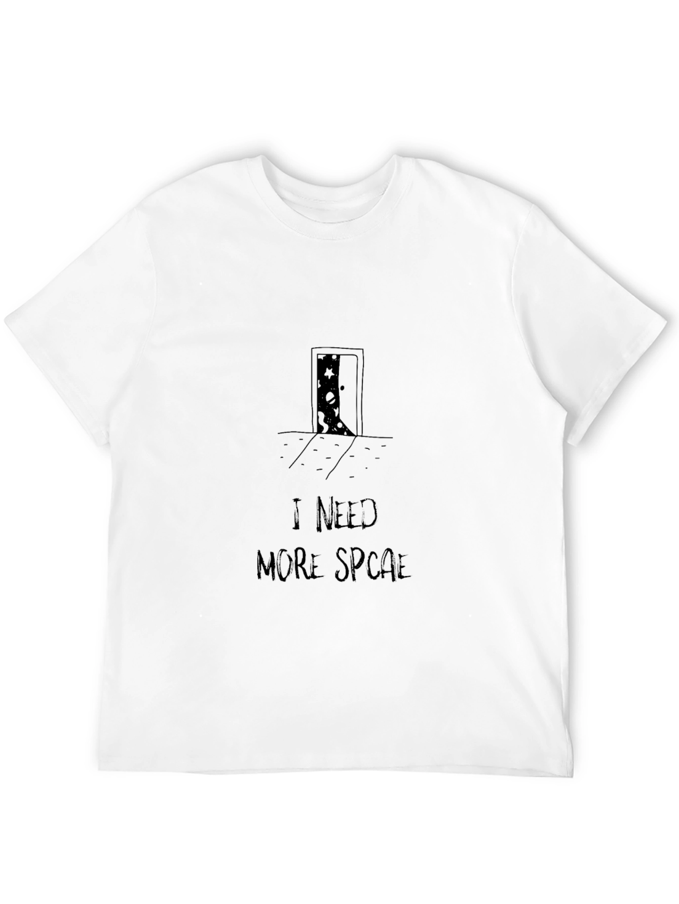 I Need More Space Black Graphic Tee