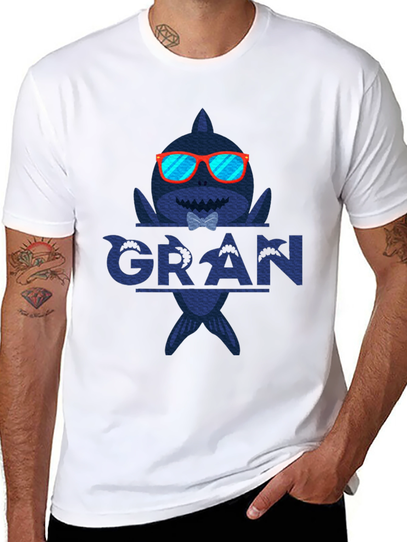 Grandpa Shark T-Shirt - Cute Grandfather Gift