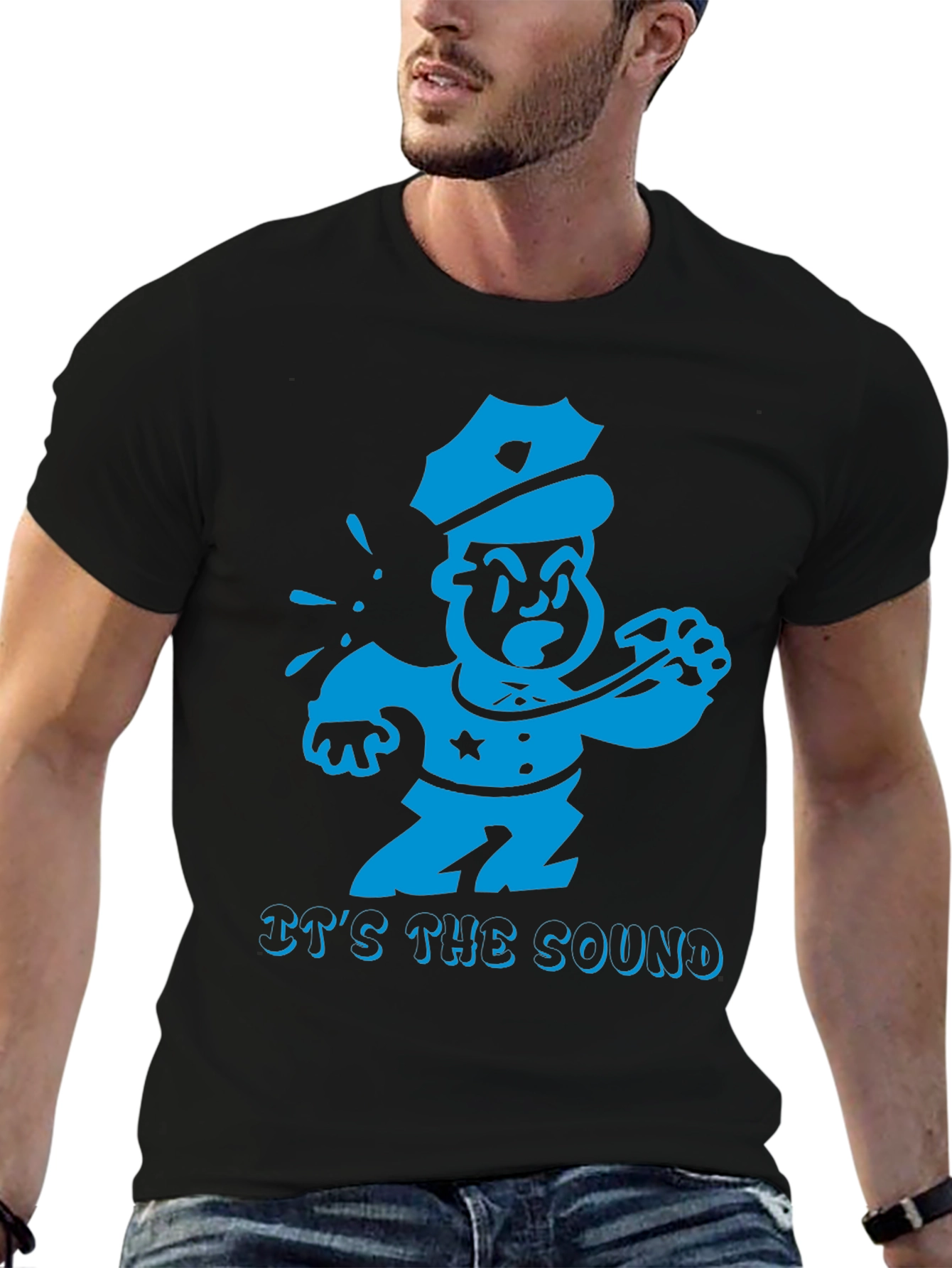 Cartoon Cop T-Shirt - Its the Sound